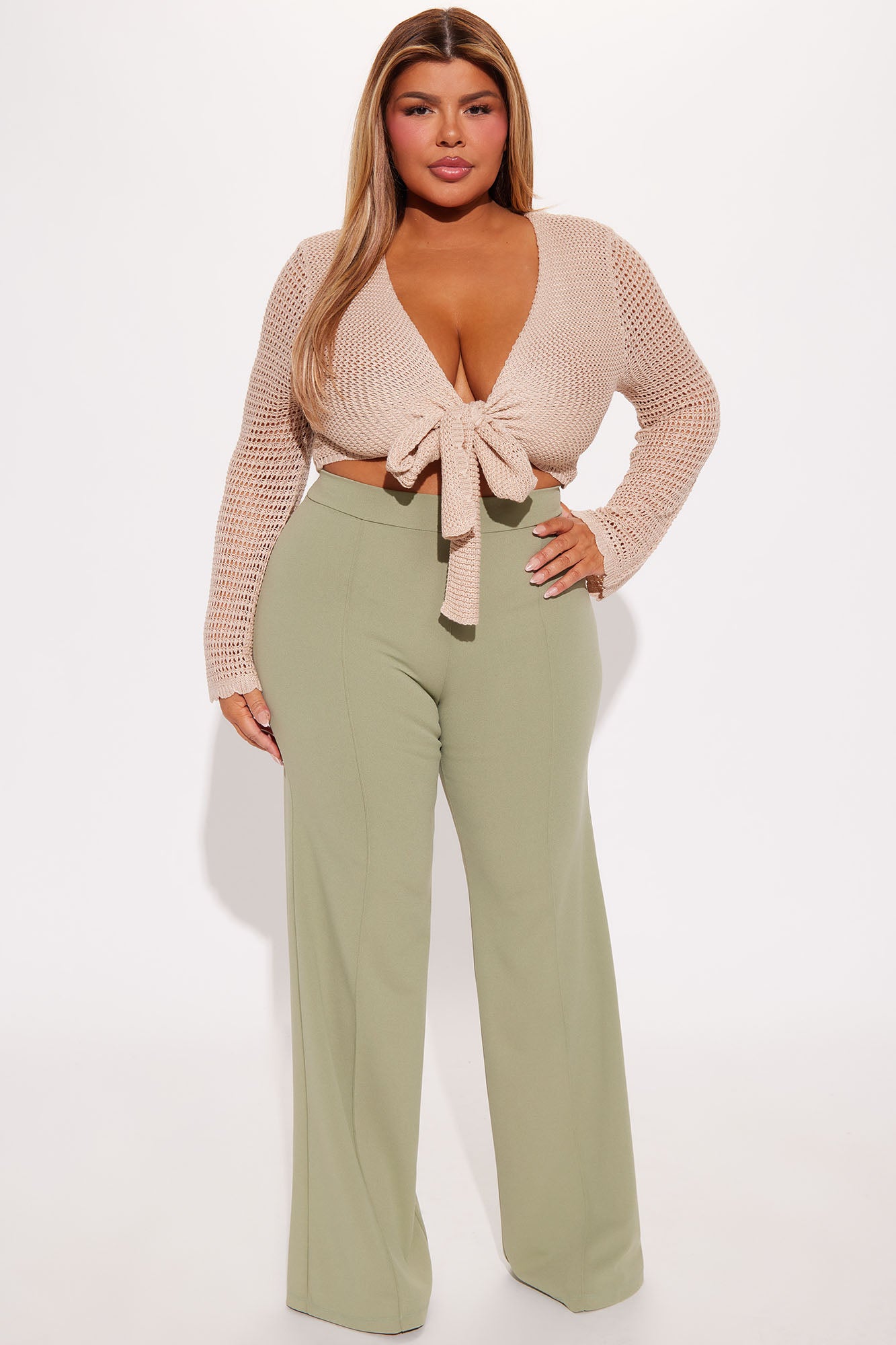 Sunny Paradise Crochet Top - Taupe - Image 5