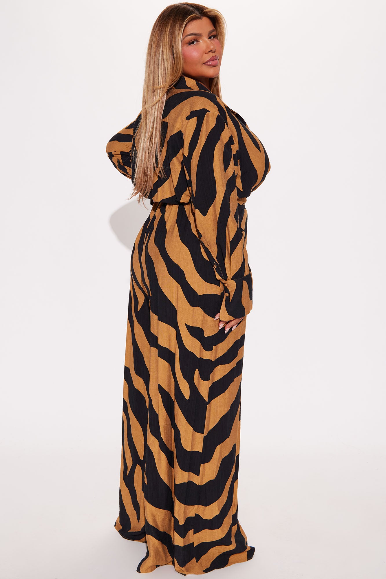 Don't Test Me Linen Jumpsuit - Black/combo - Image 6