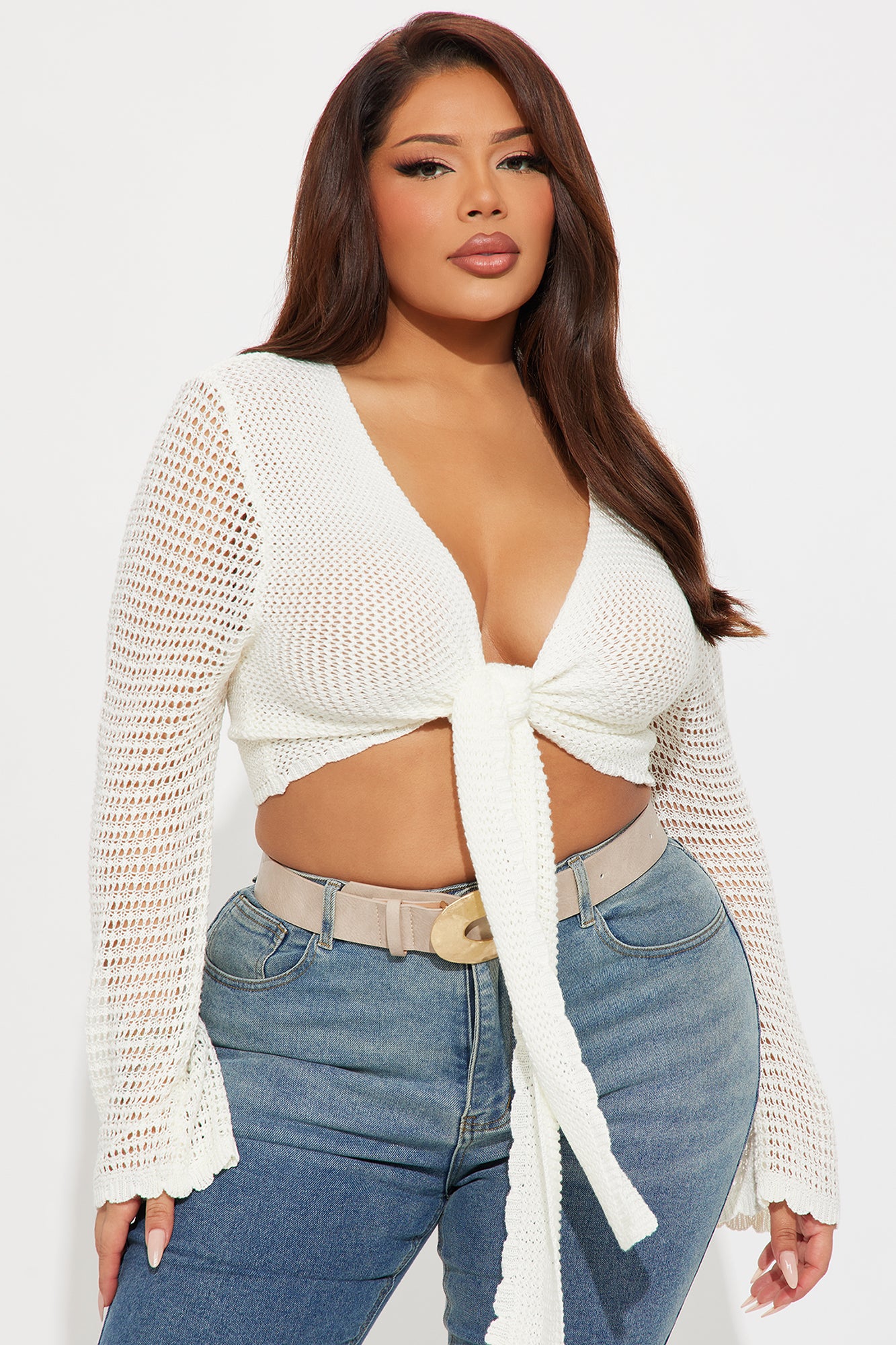 Sunny Paradise Crochet Top - White - Image 4
