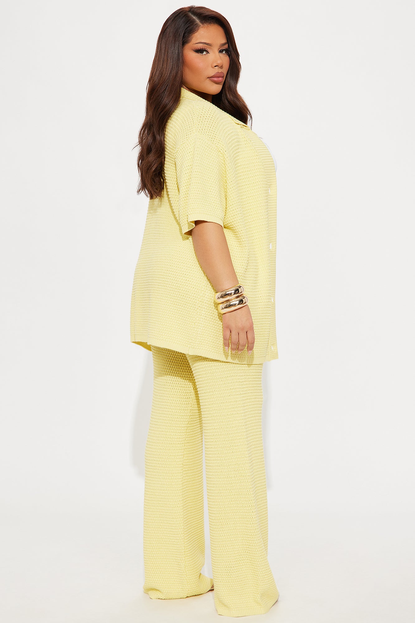 Calli Crochet Pant Set - Yellow - Image 6