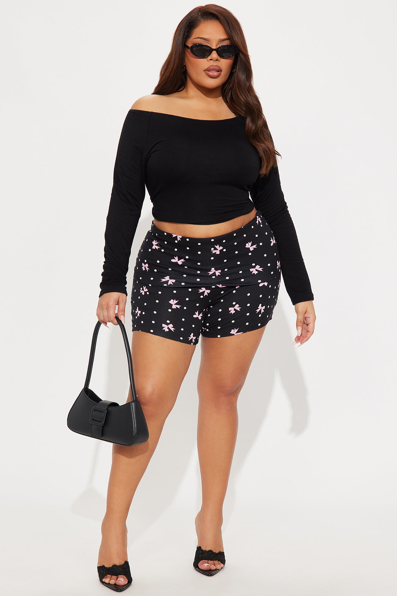 Eloise Foldover Waistband Short - Black/combo - Image 4