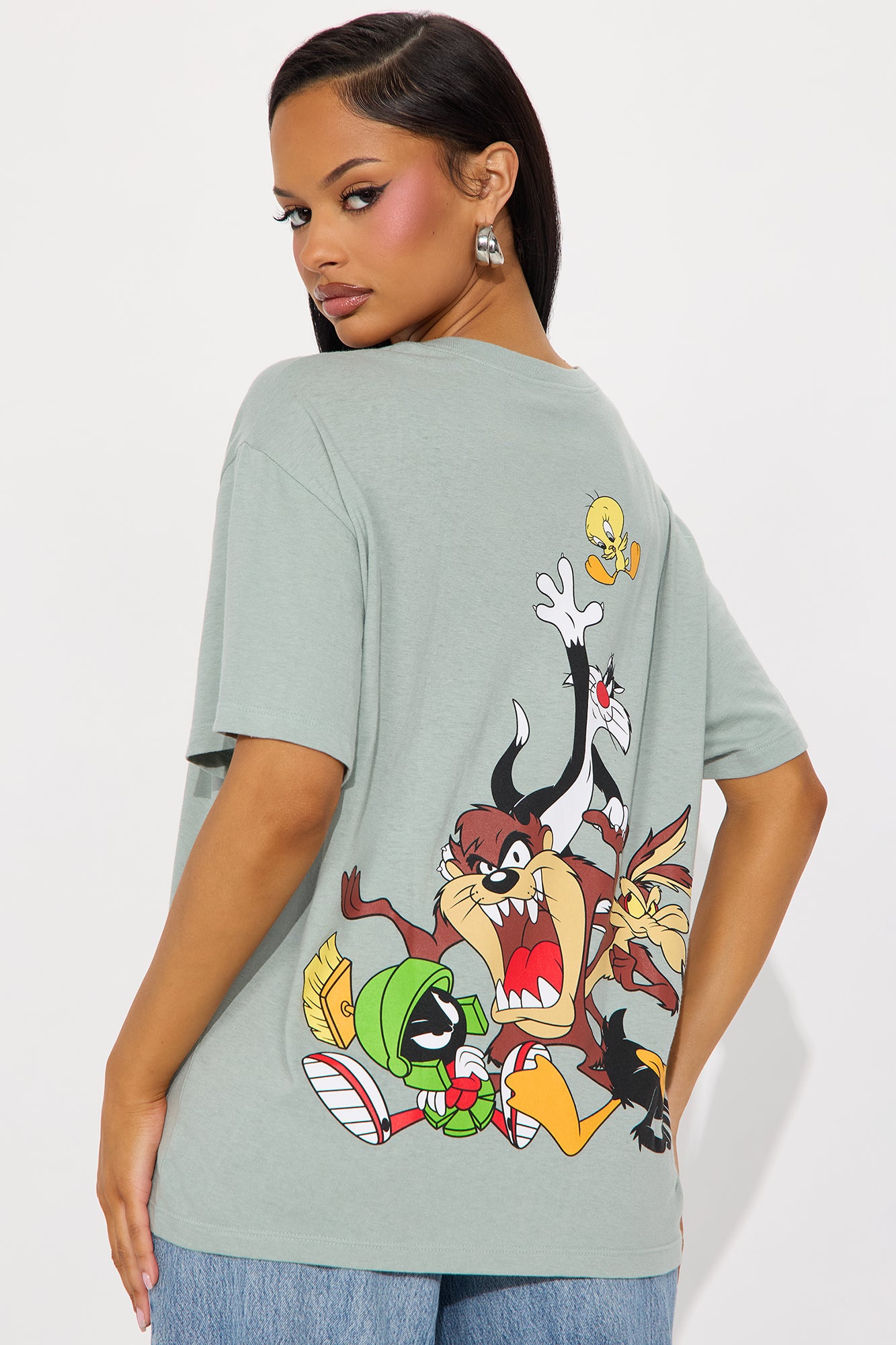 Looney Tunes Gang Tee - Sage - Image 4