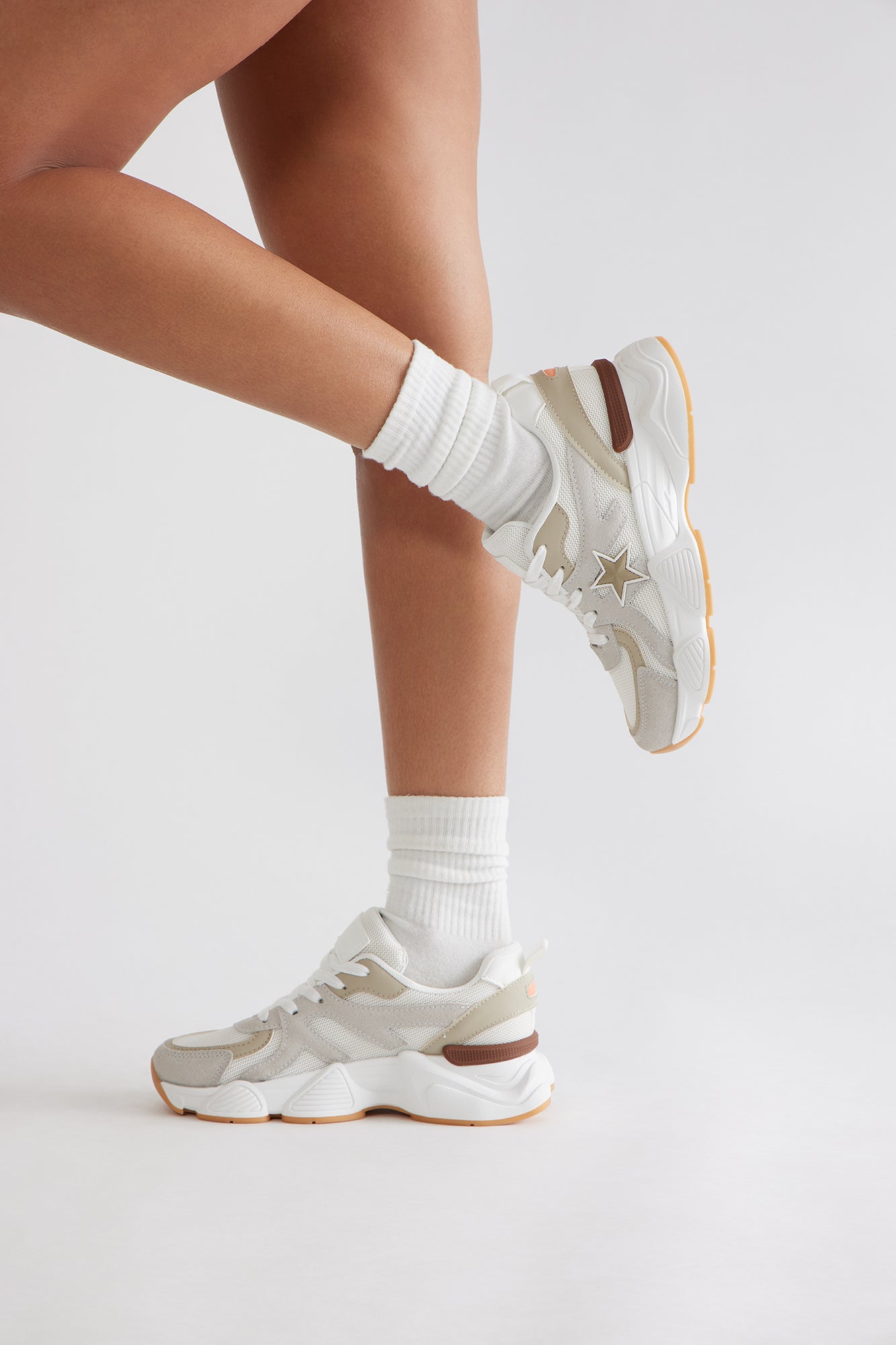 Pike Platform Sneakers - Beige - Image 4