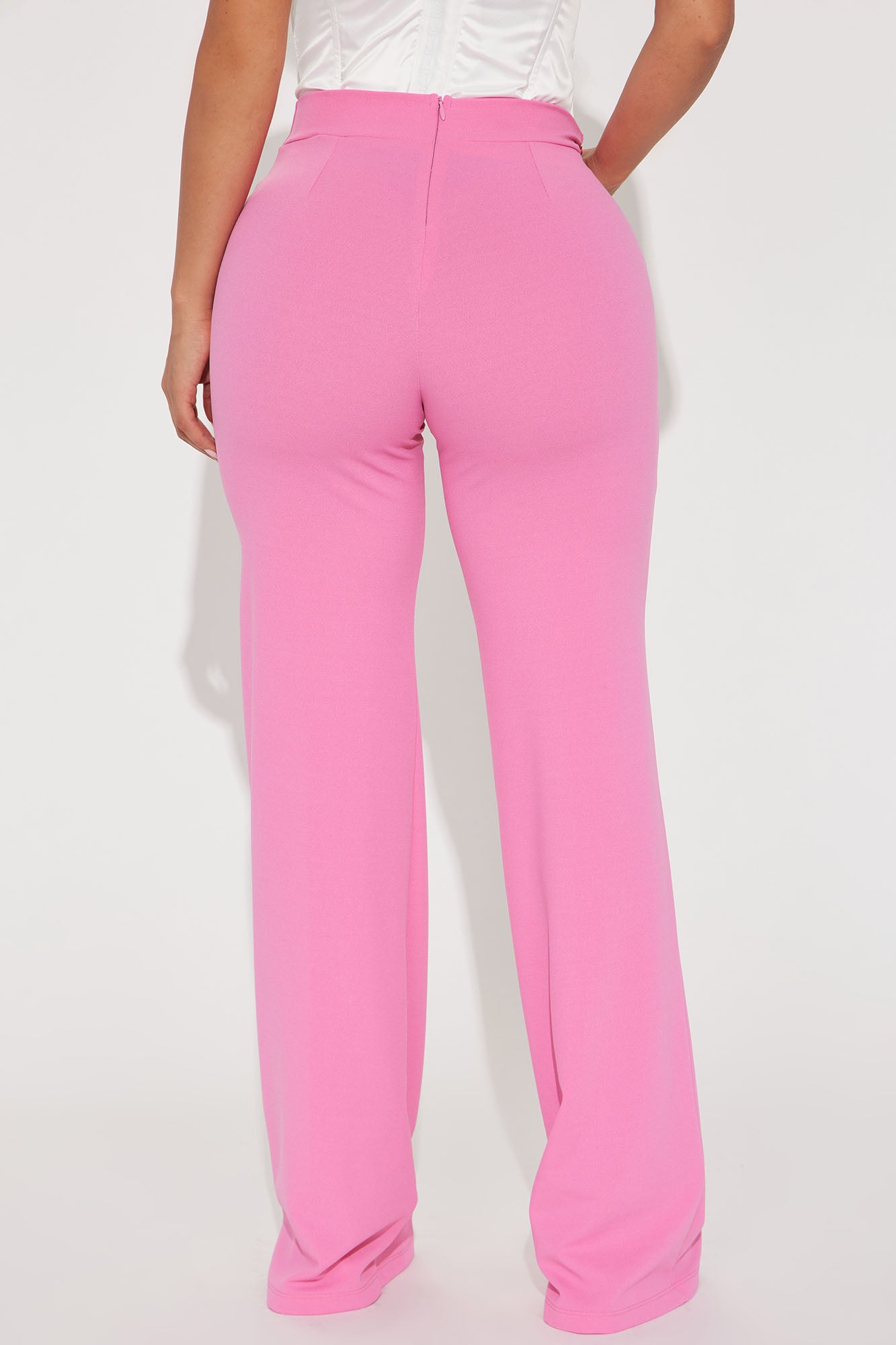 Victoria High Waisted Dress Pants - Pink - Image 3