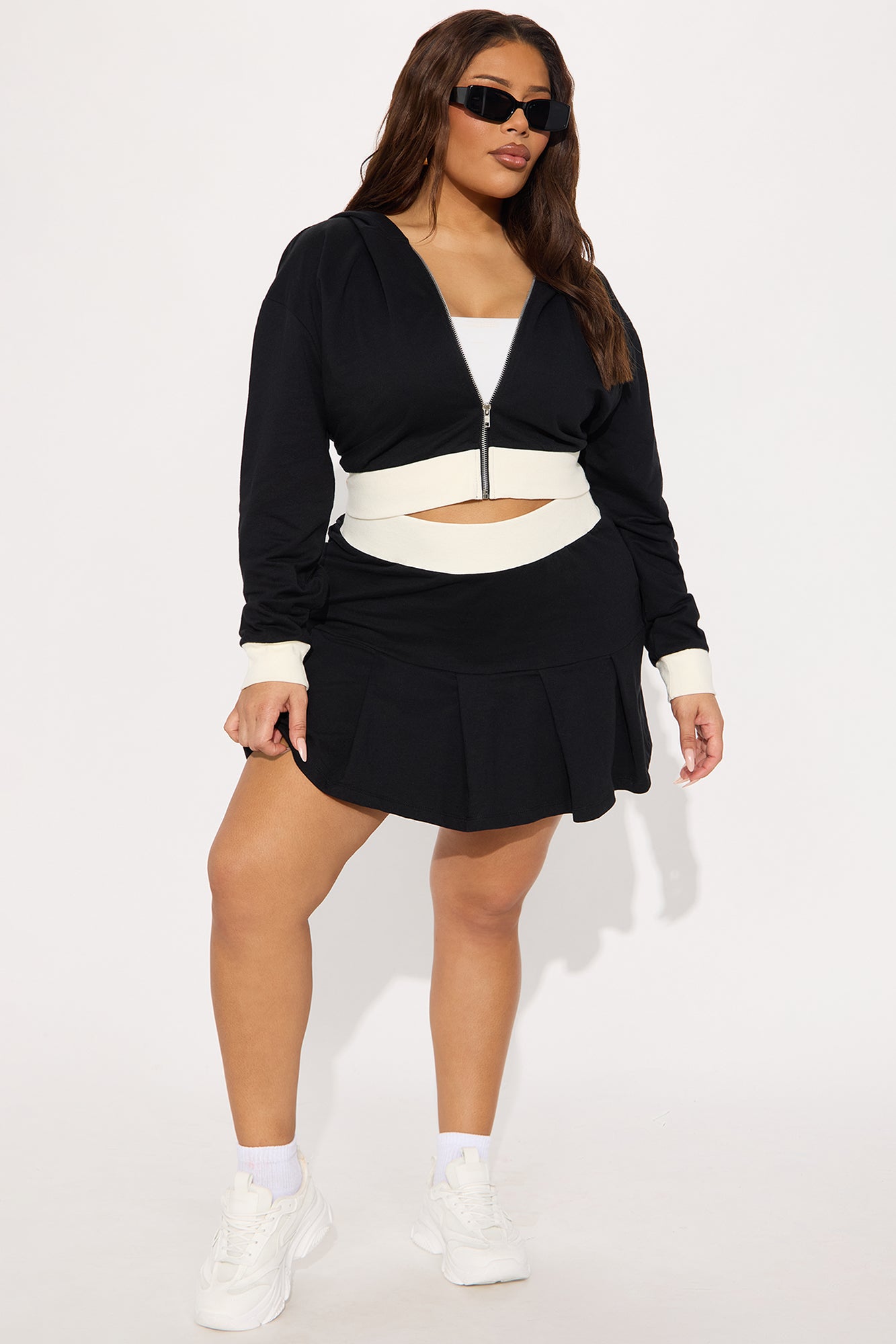 Adriana Skirt Set - Black/White - Image 5