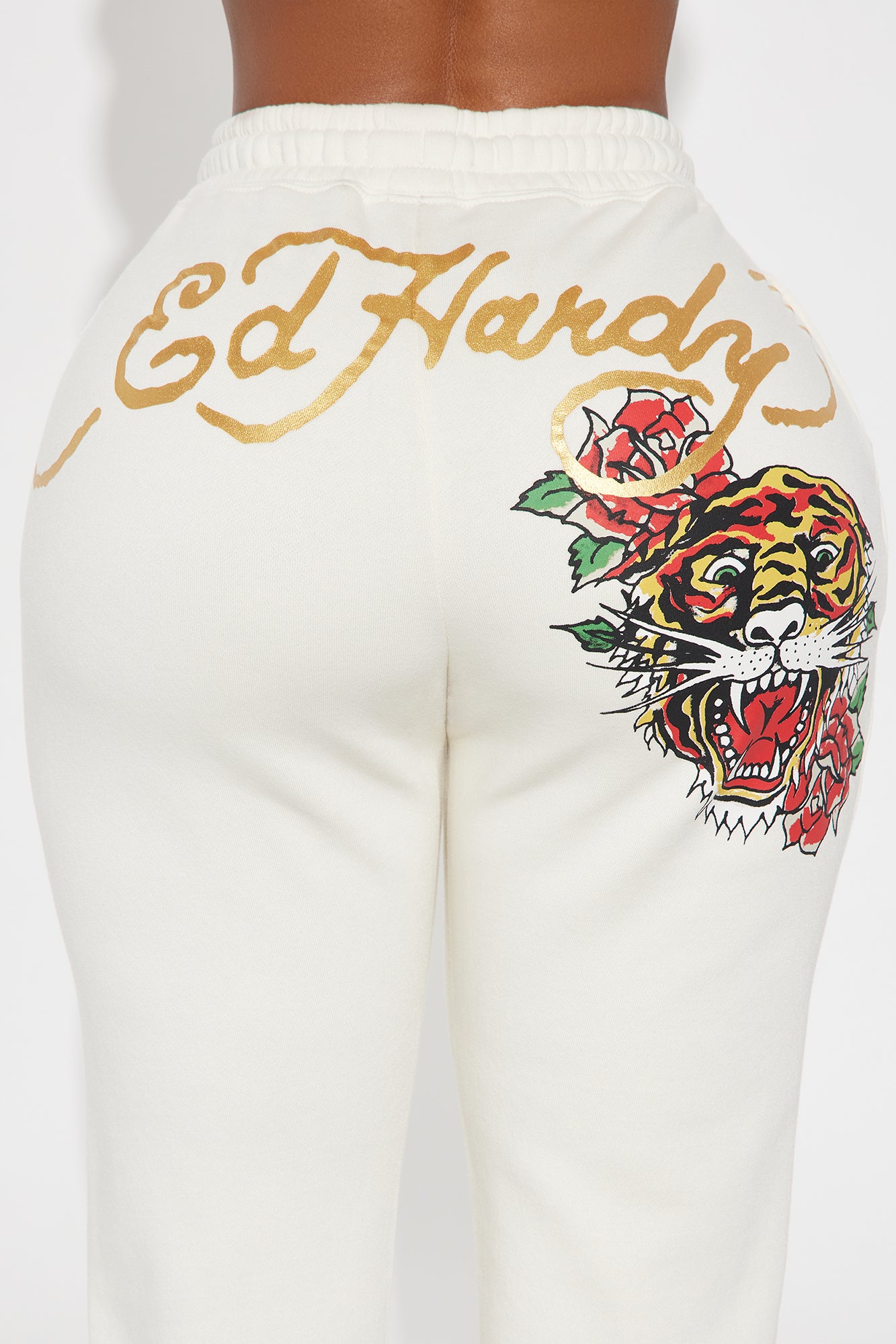 Ed Hardy Retro Tiger Jogger - Ivory - Image 4