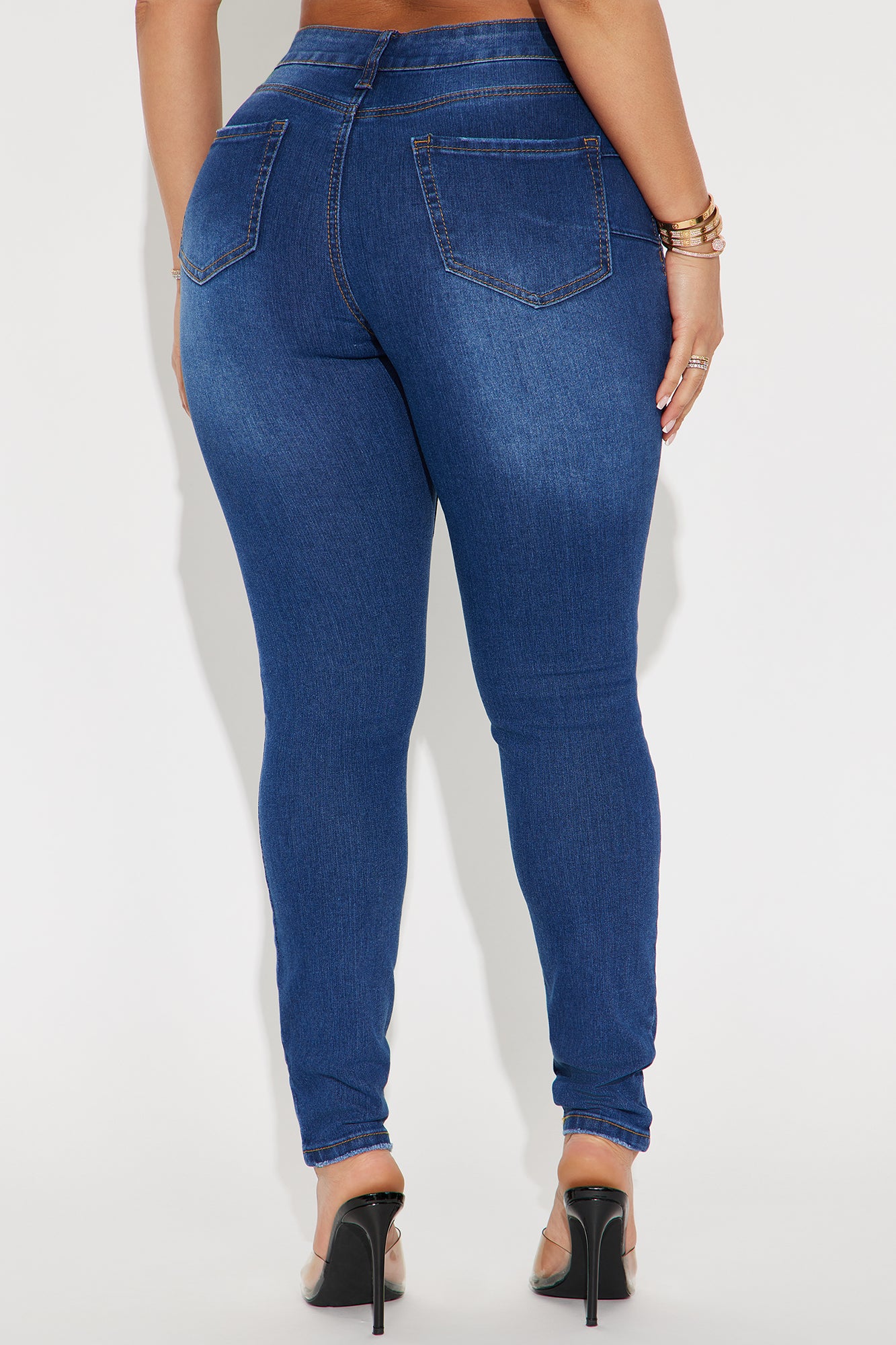 Yes To Heaven Stretch Skinny Jeans - Dark Wash - Image 3