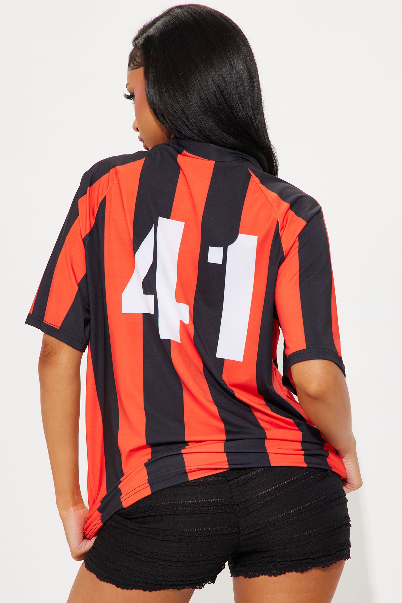Jeep Wrangler Striped Jersey Tee - Red/Black - Image 4