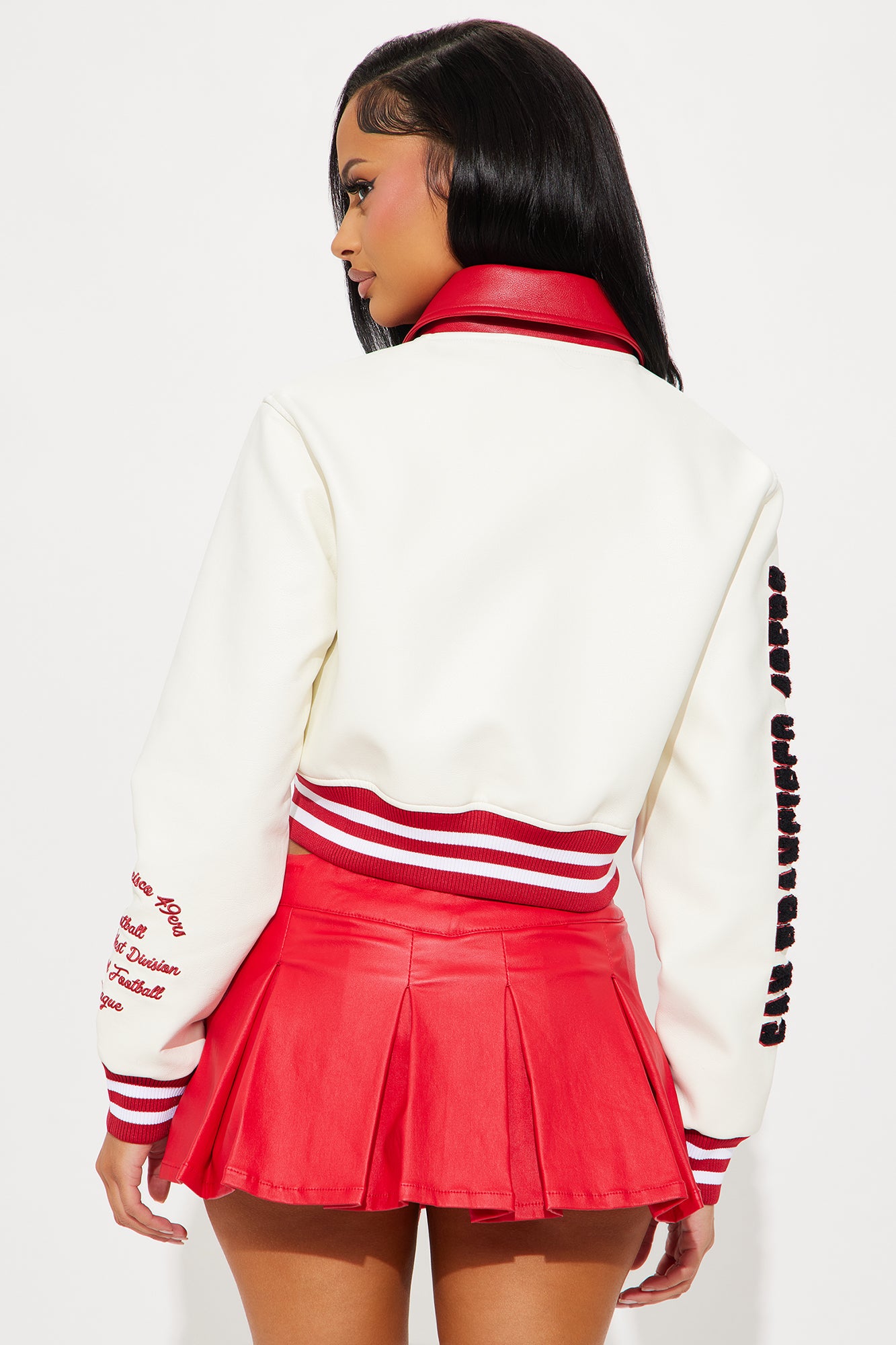 49ers Team Bomber Jacket - Cream - Image 5