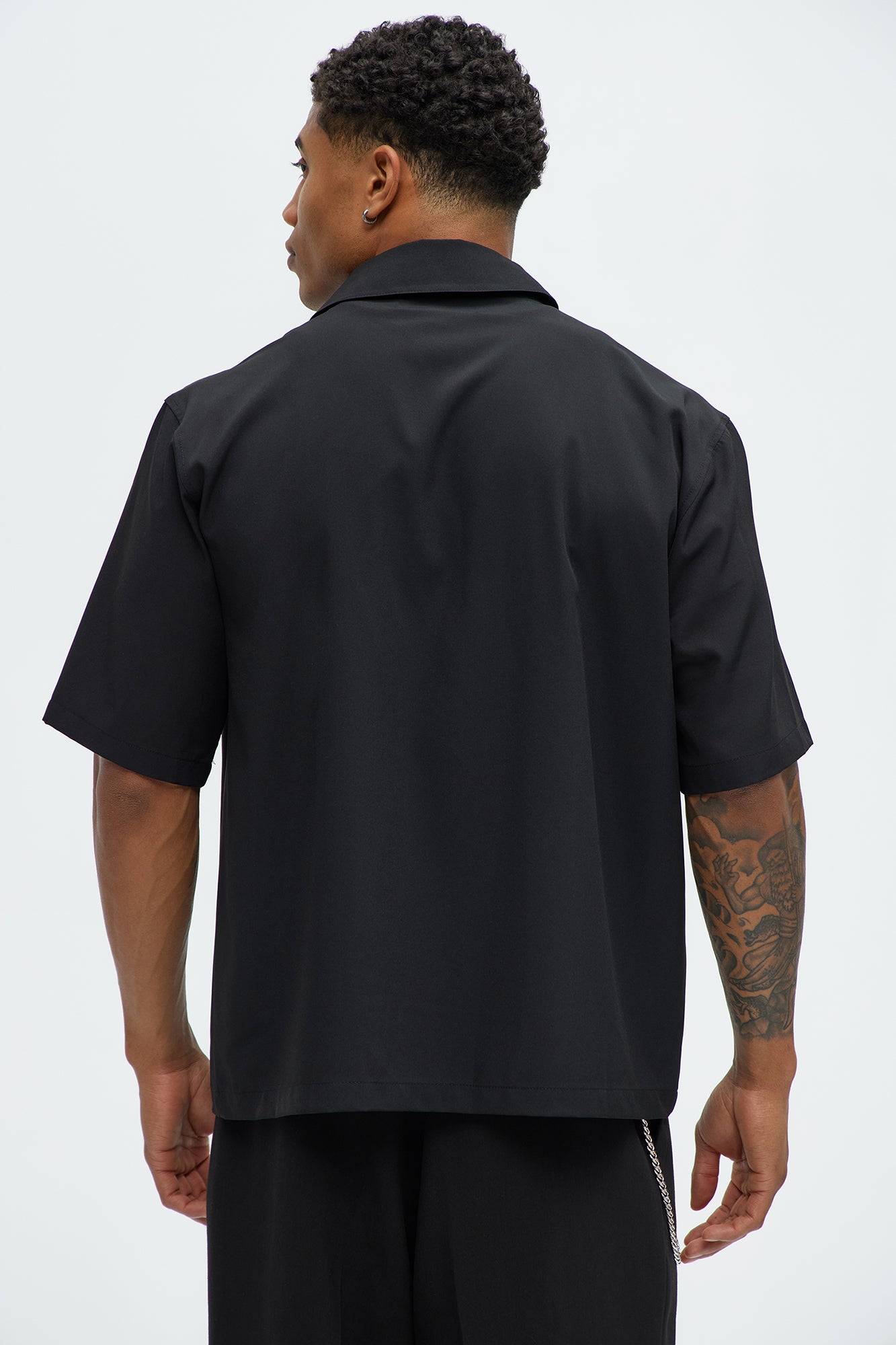 Knight And Gargoyle Full Button Shirt - Black - Image 4