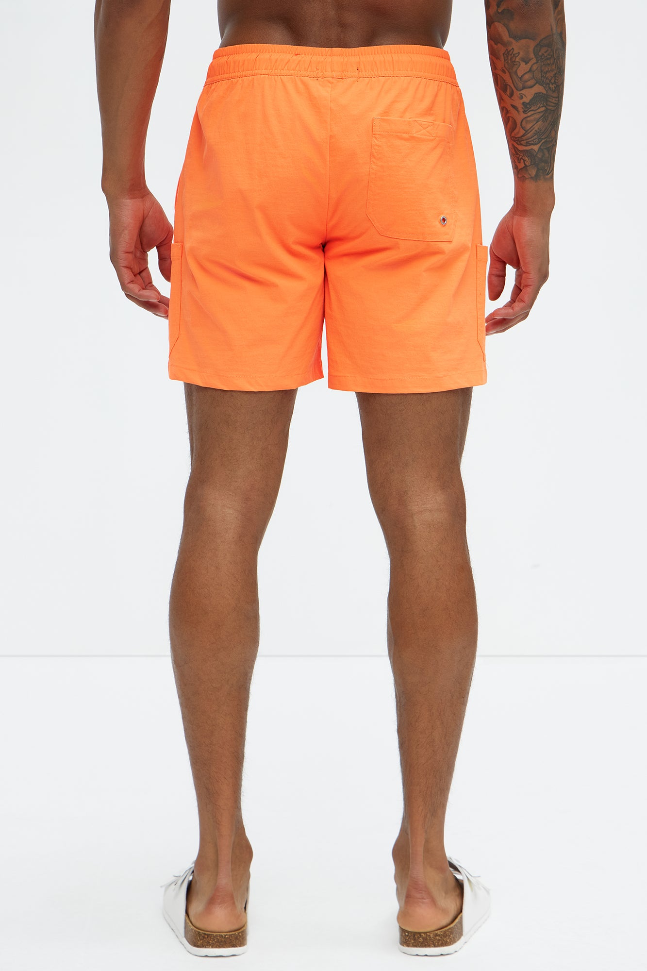 Keeping It Solid Velcro Swim Classic Trunk - Orange - Image 4