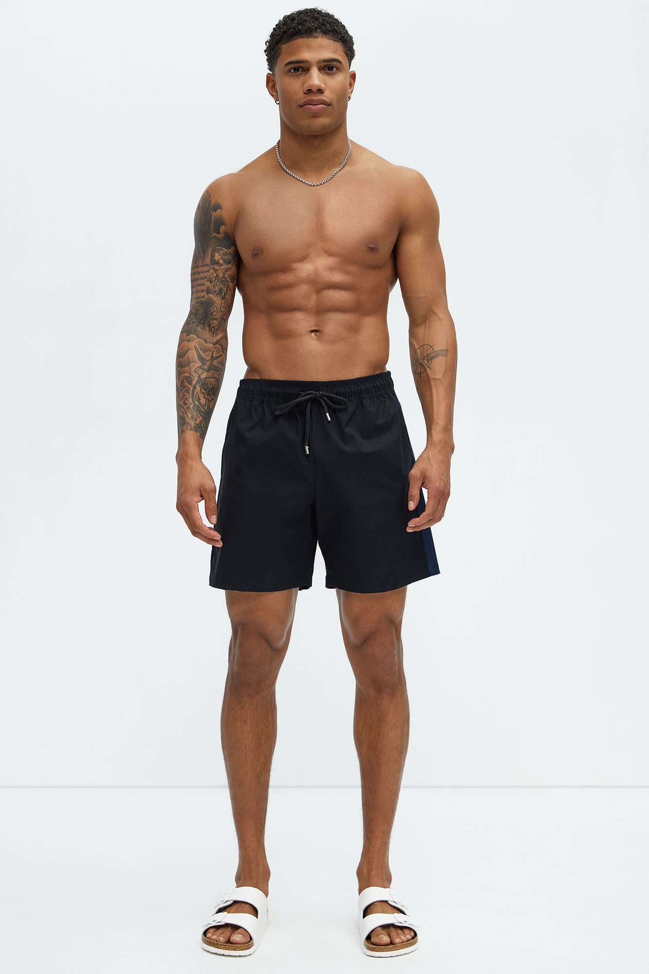 Contrast On The Side Swim Classic Trunk - Black/combo - Image 3