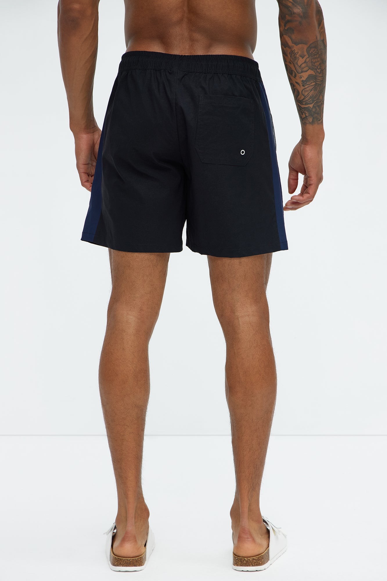 Contrast On The Side Swim Classic Trunk - Black/combo - Image 4