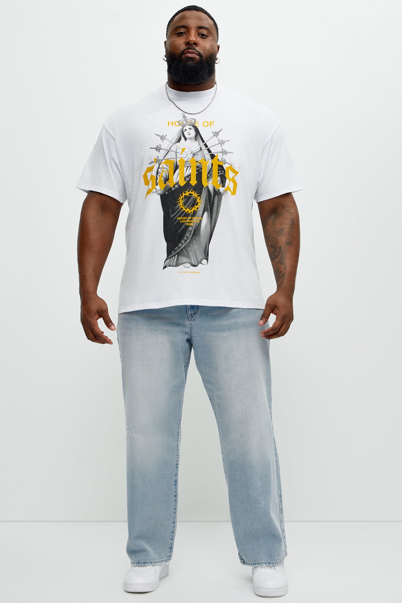 The House Of Saints Short Sleeve Tee - White - Image 5