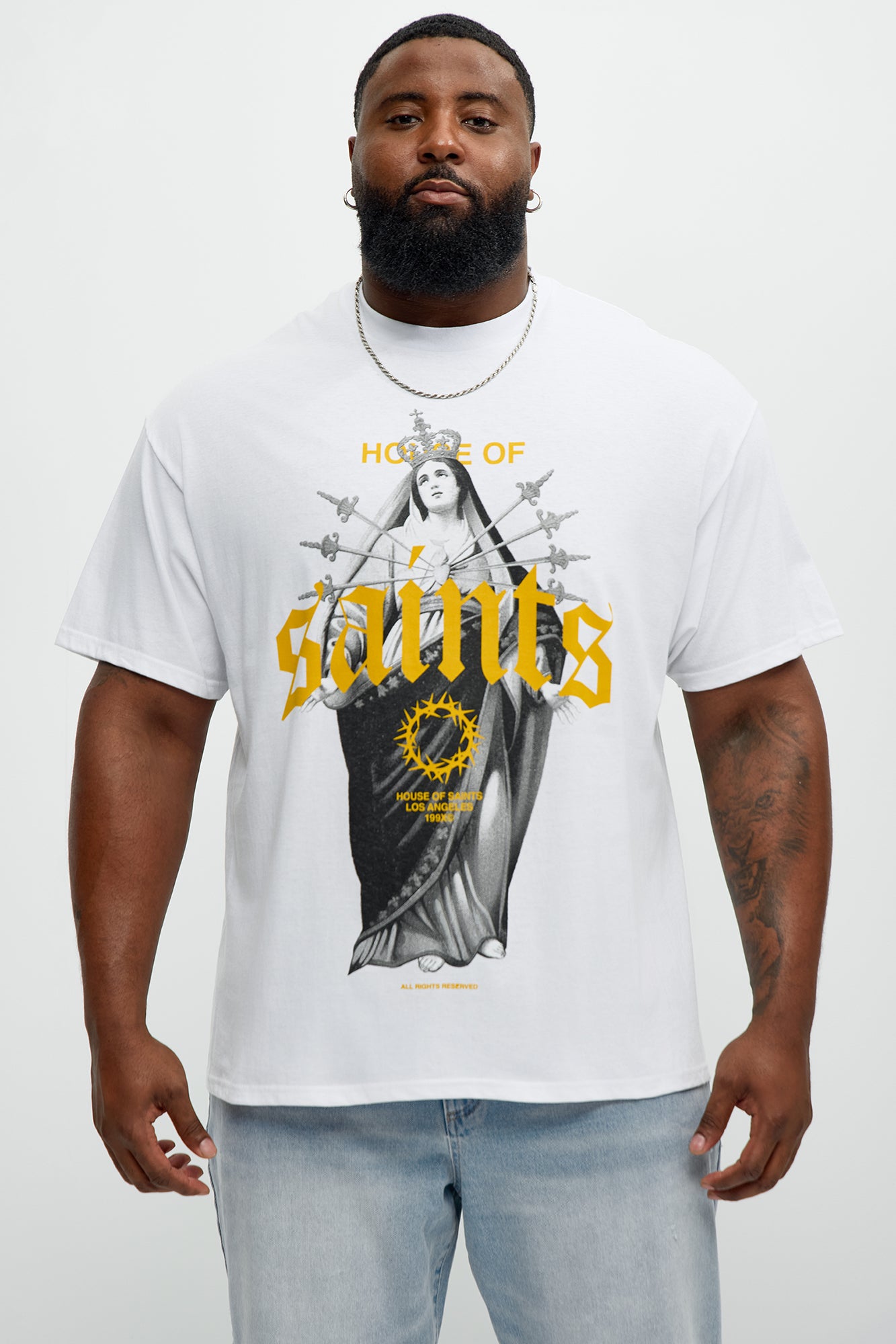 The House Of Saints Short Sleeve Tee - White - Image 4