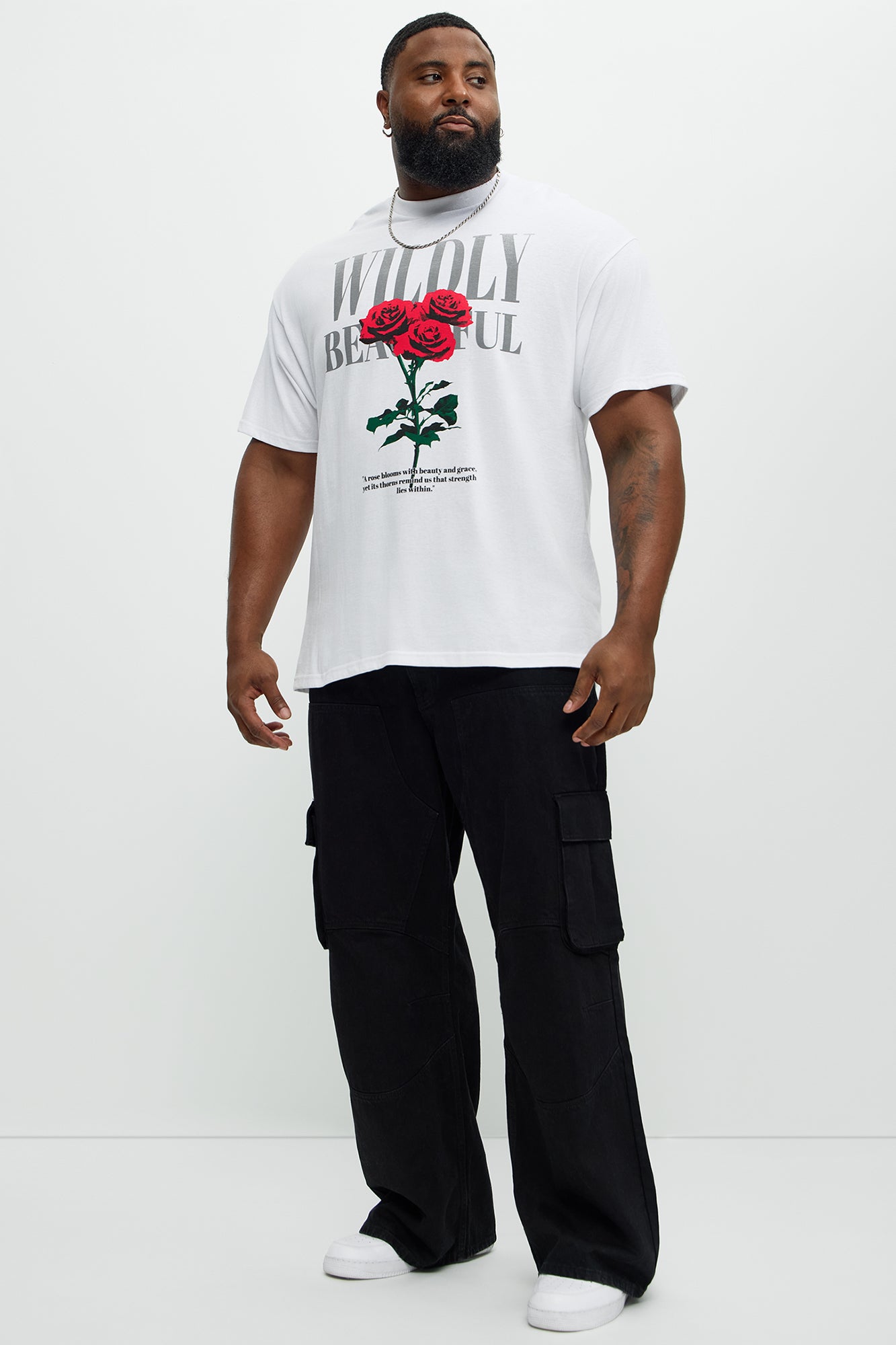 Wildly Beautiful Roses Short Sleeve Tee - White - Image 5