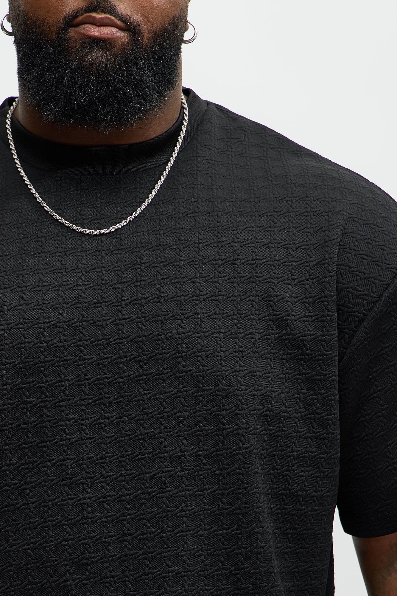 8 AM Textured Short Sleeve Tee - Black - Image 7