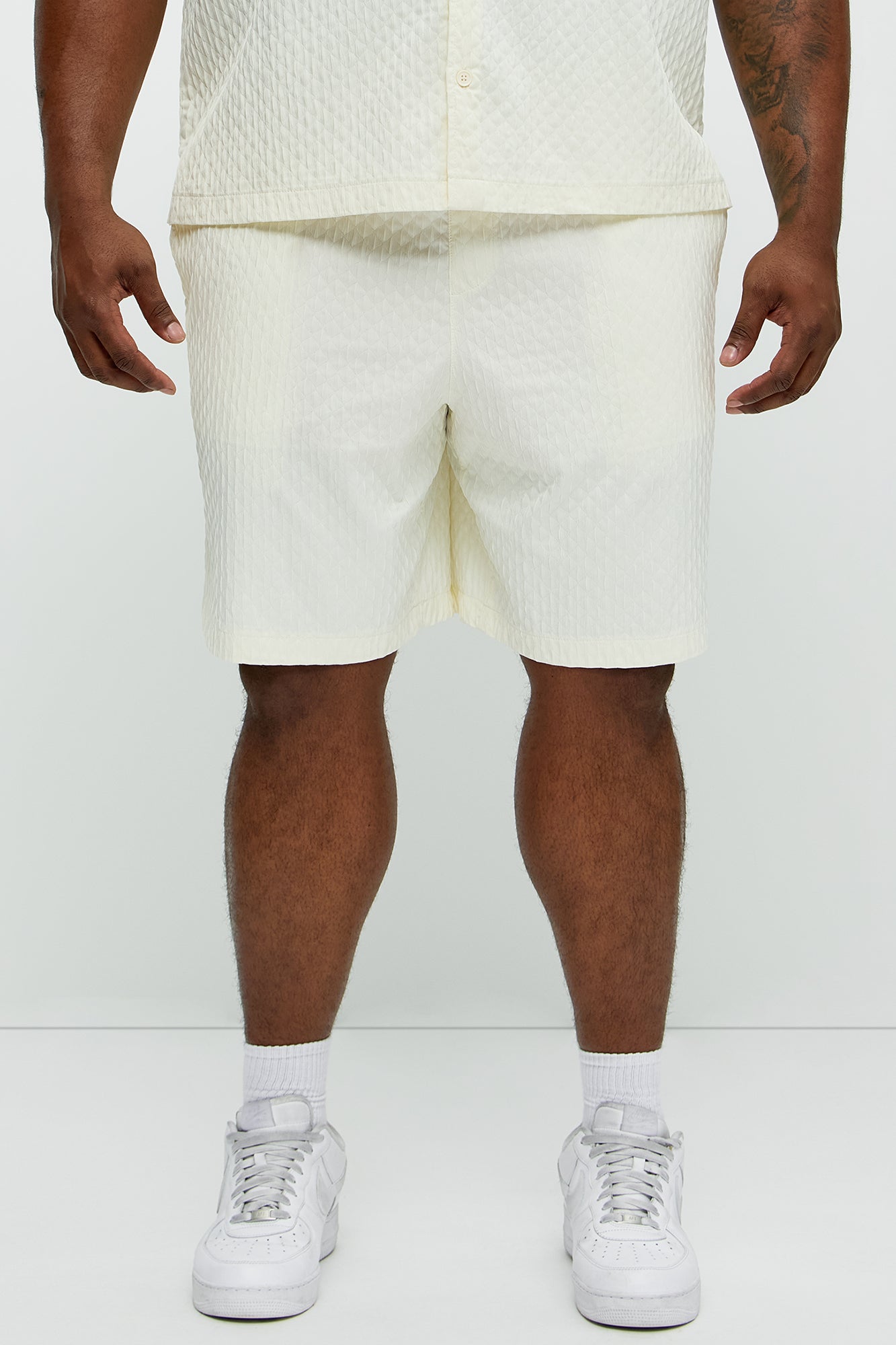 Mounce Textured Shorts - Off White - Image 6