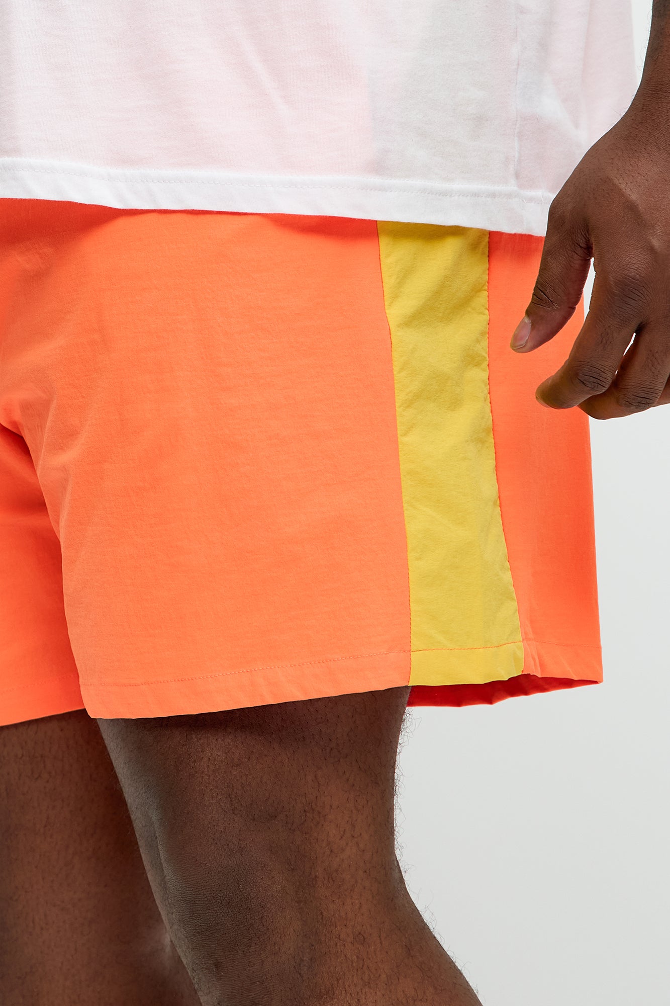 Contrast On The Side Swim Classic Trunk - Orange/combo - Image 7