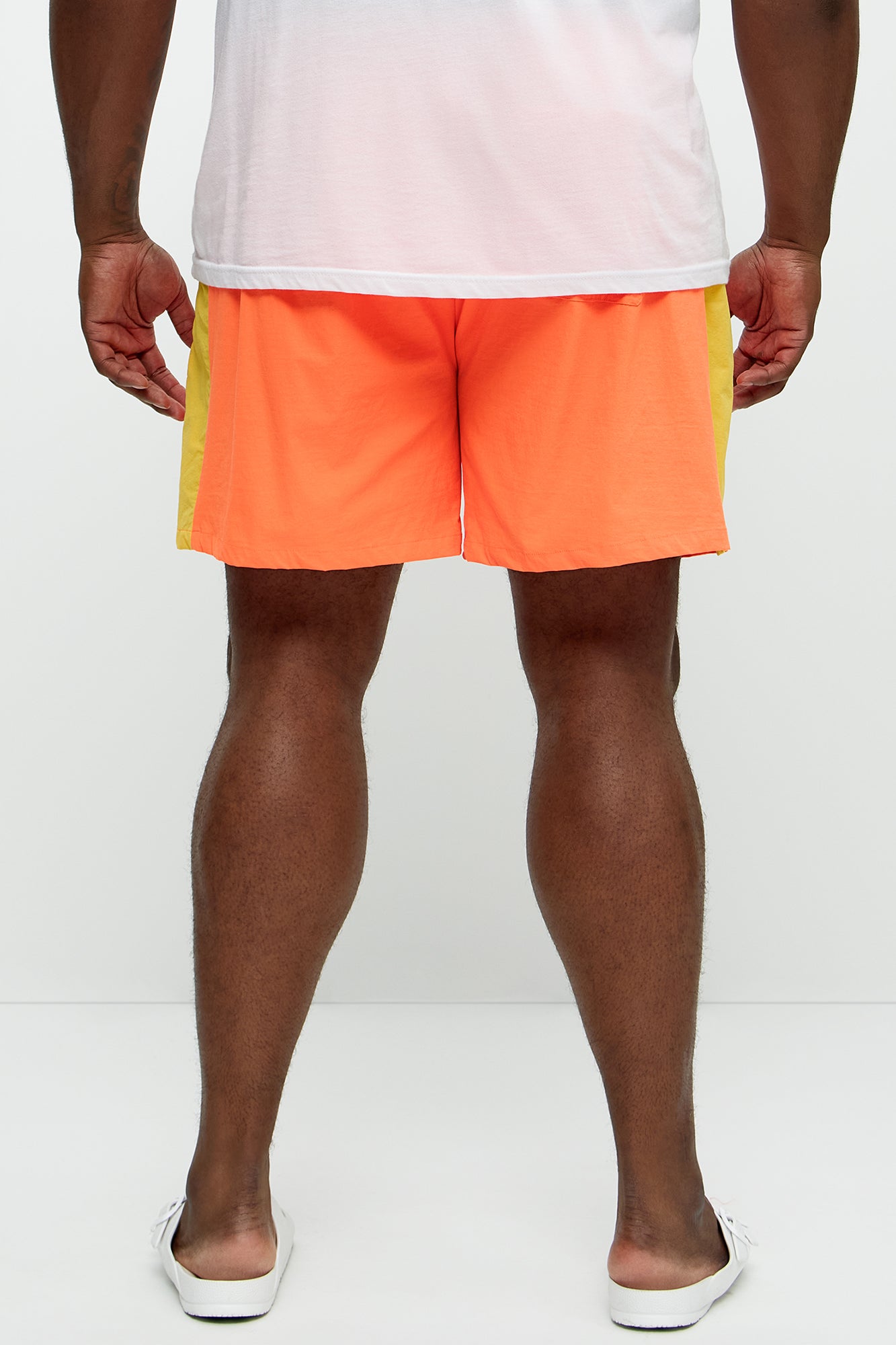 Contrast On The Side Swim Classic Trunk - Orange/combo - Image 8