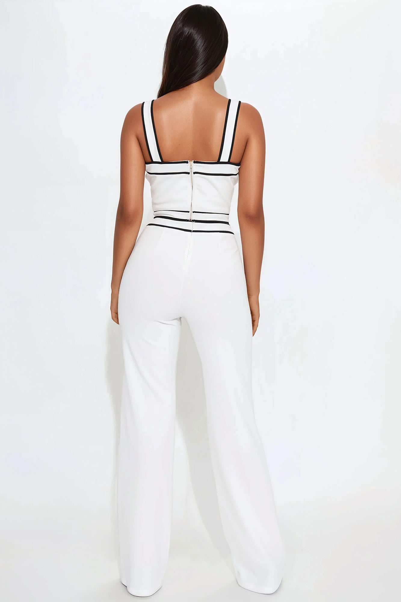 Audrina Pant Set - White/Black - Image 3