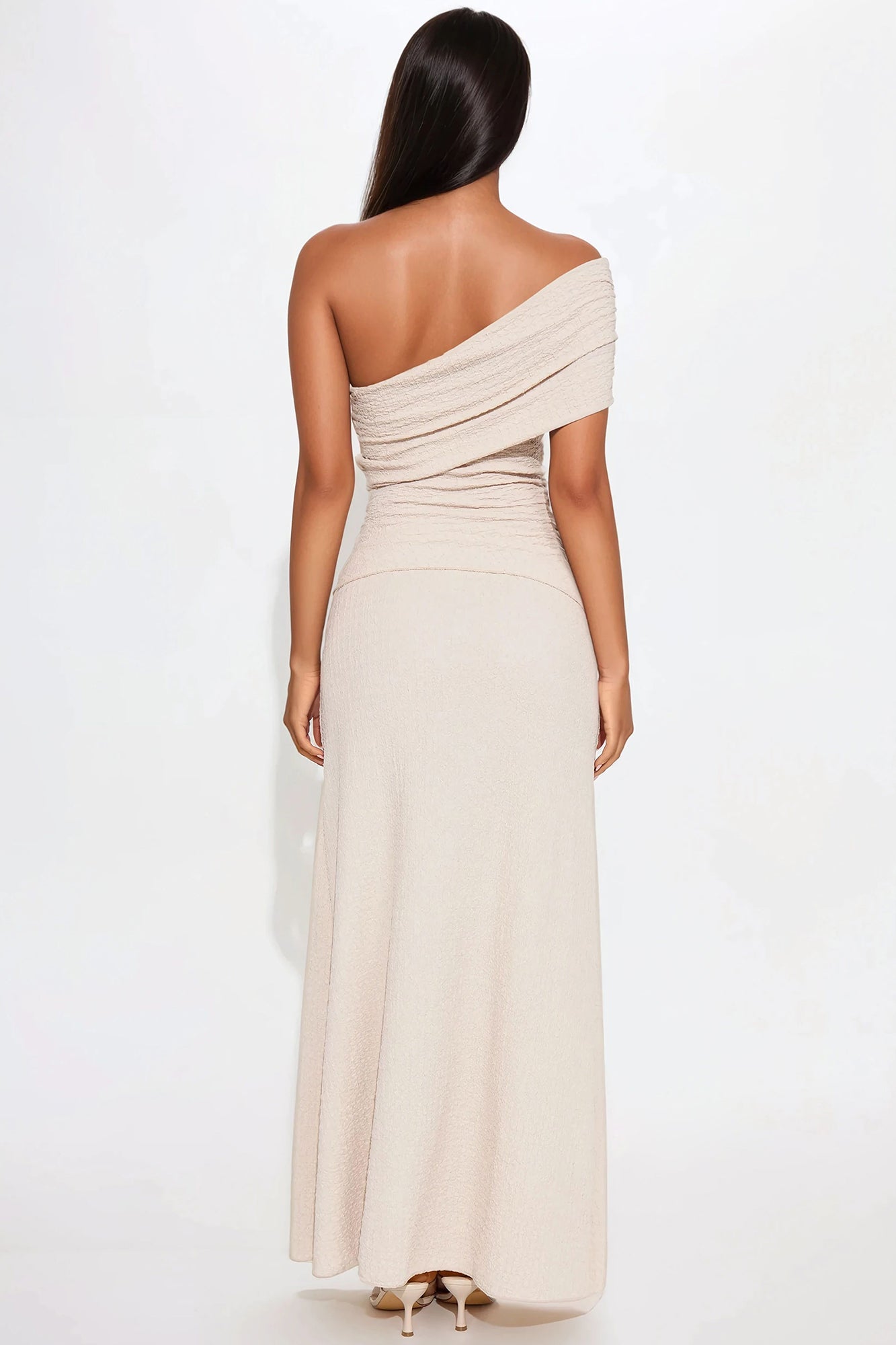 Pretty Girl Energy Textured Skirt Set - Sand - Image 4