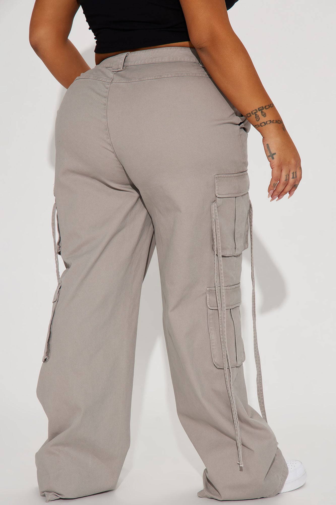 Golden Hour Wide Leg Cargo Pant - Grey - Image 7
