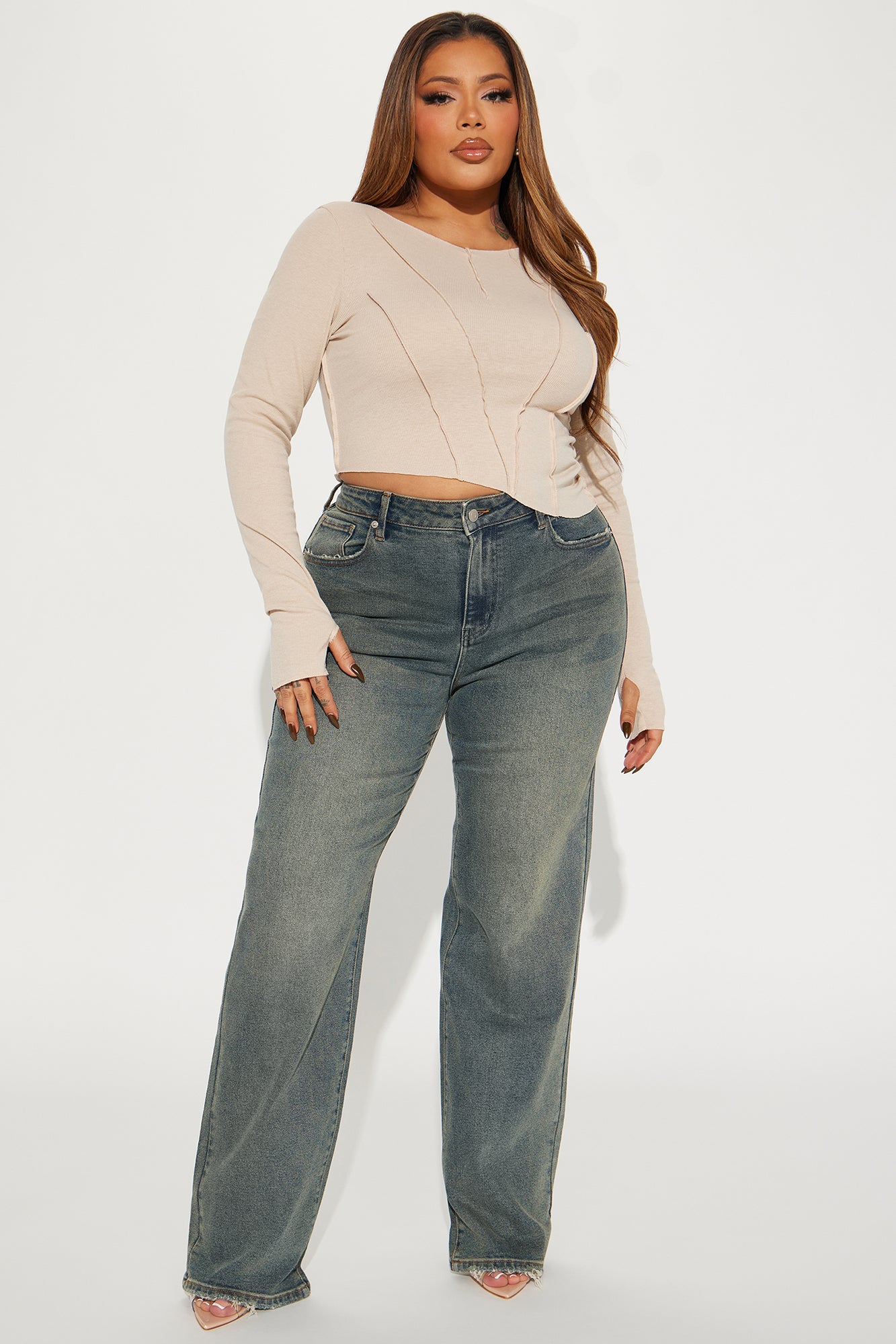 Left Him Speechless Straight Leg Jeans - Vintage Wash - Image 4