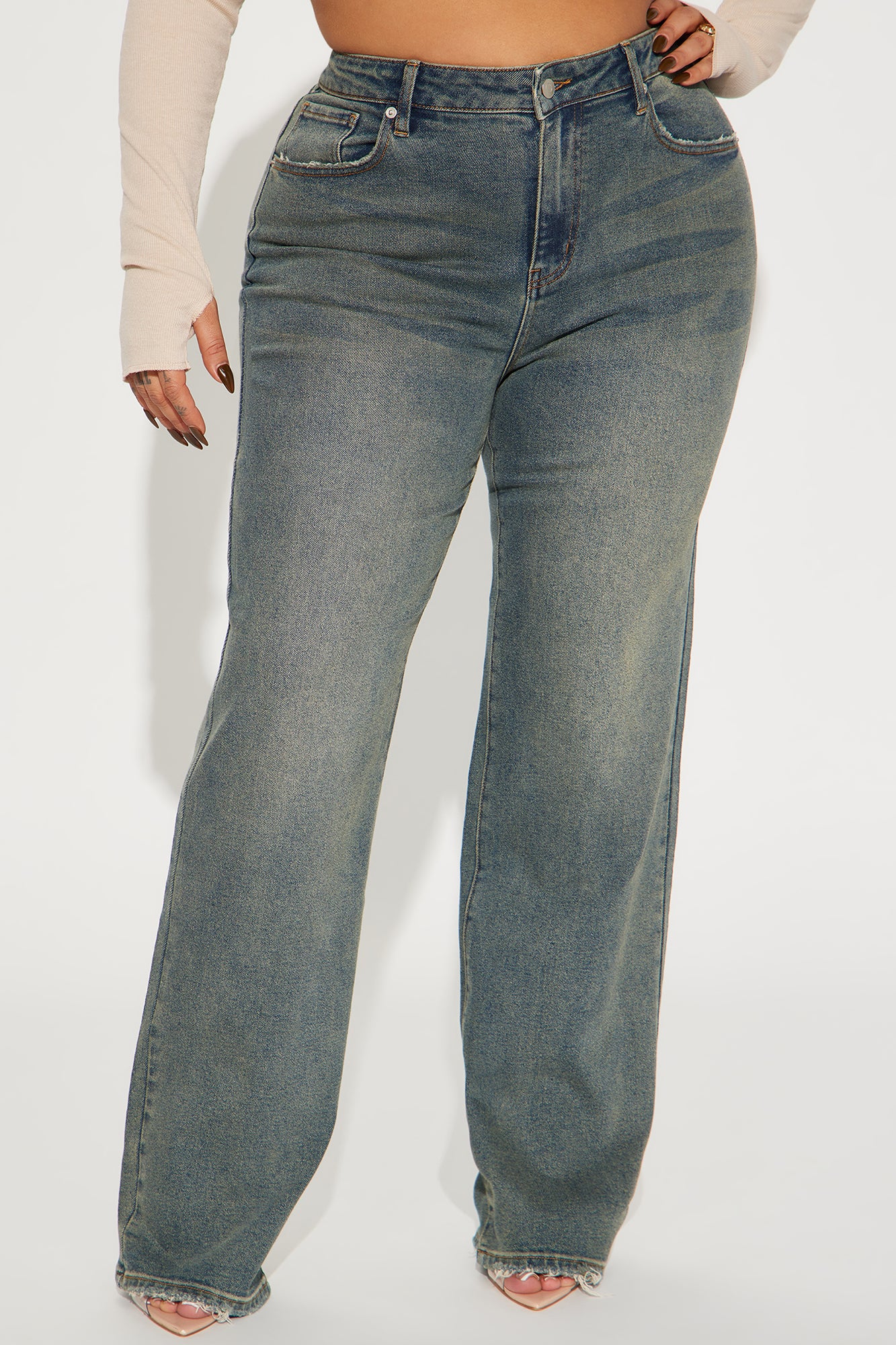 Left Him Speechless Straight Leg Jeans - Vintage Wash - Image 5