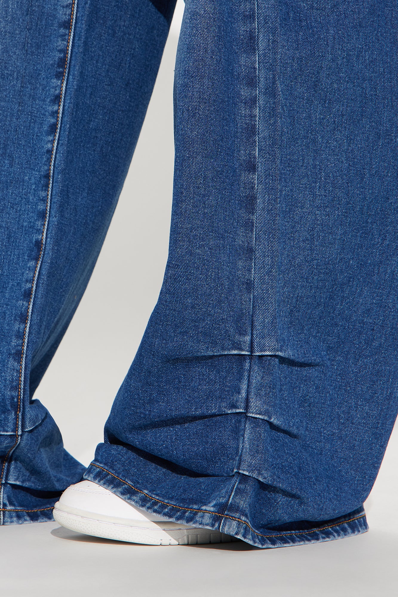 Time To Move On Tacked Baggy Jeans - Dark Wash - Image 3