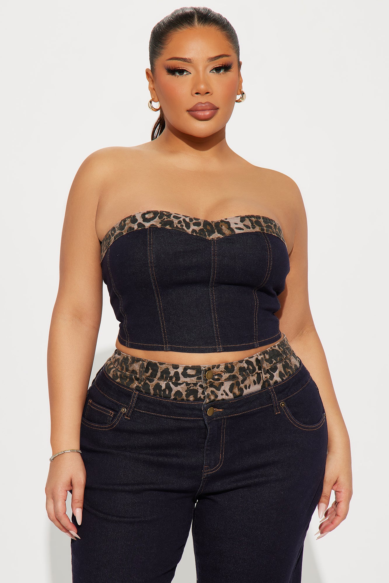 Meow Denim Boxer Pant Set - Dark Wash - Image 5