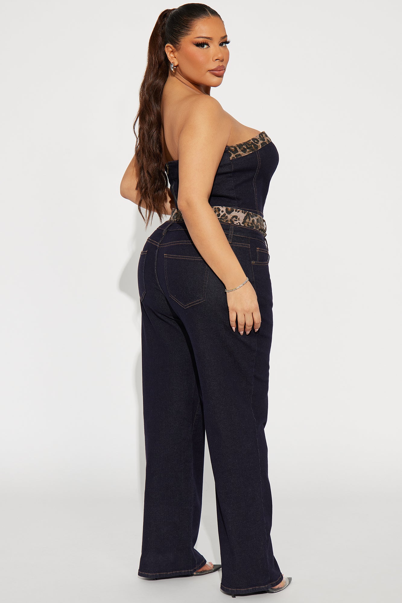 Meow Denim Boxer Pant Set - Dark Wash - Image 6