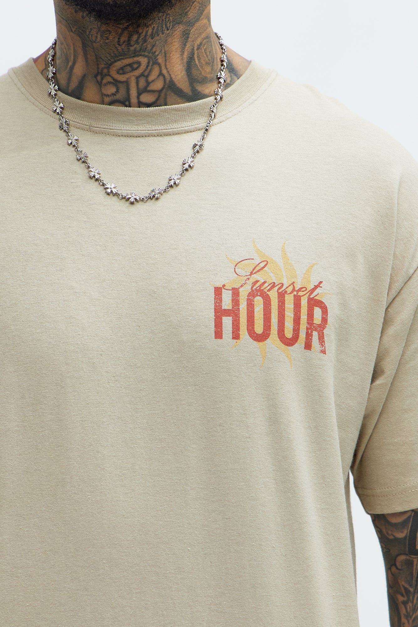 Sunset Hour Short Sleeve Tee - Sand - Image 4