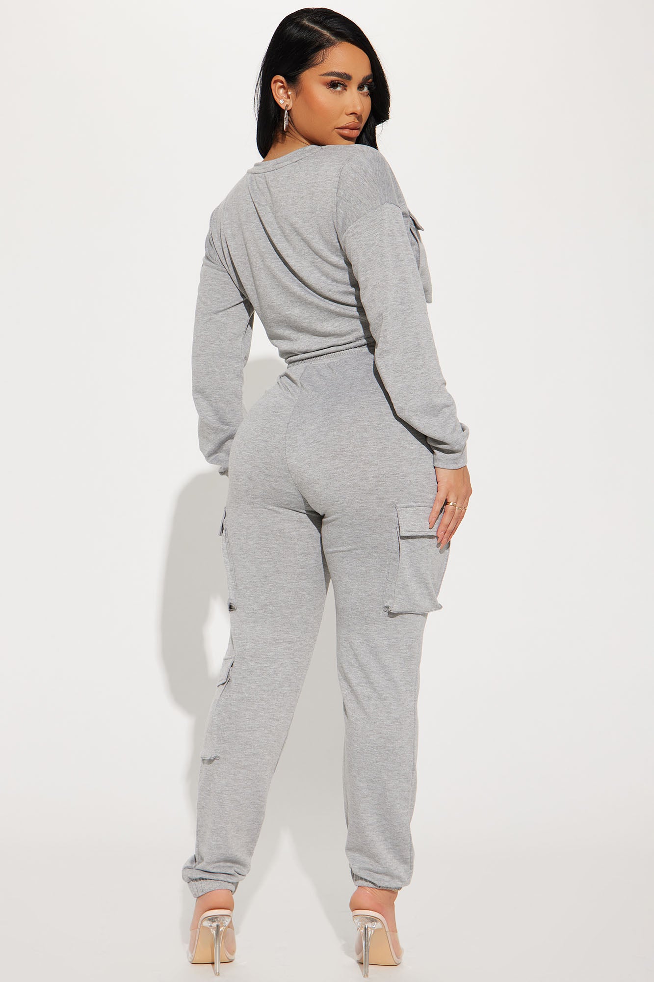 Finding Time Jogger Set  - Heather Grey - Image 3