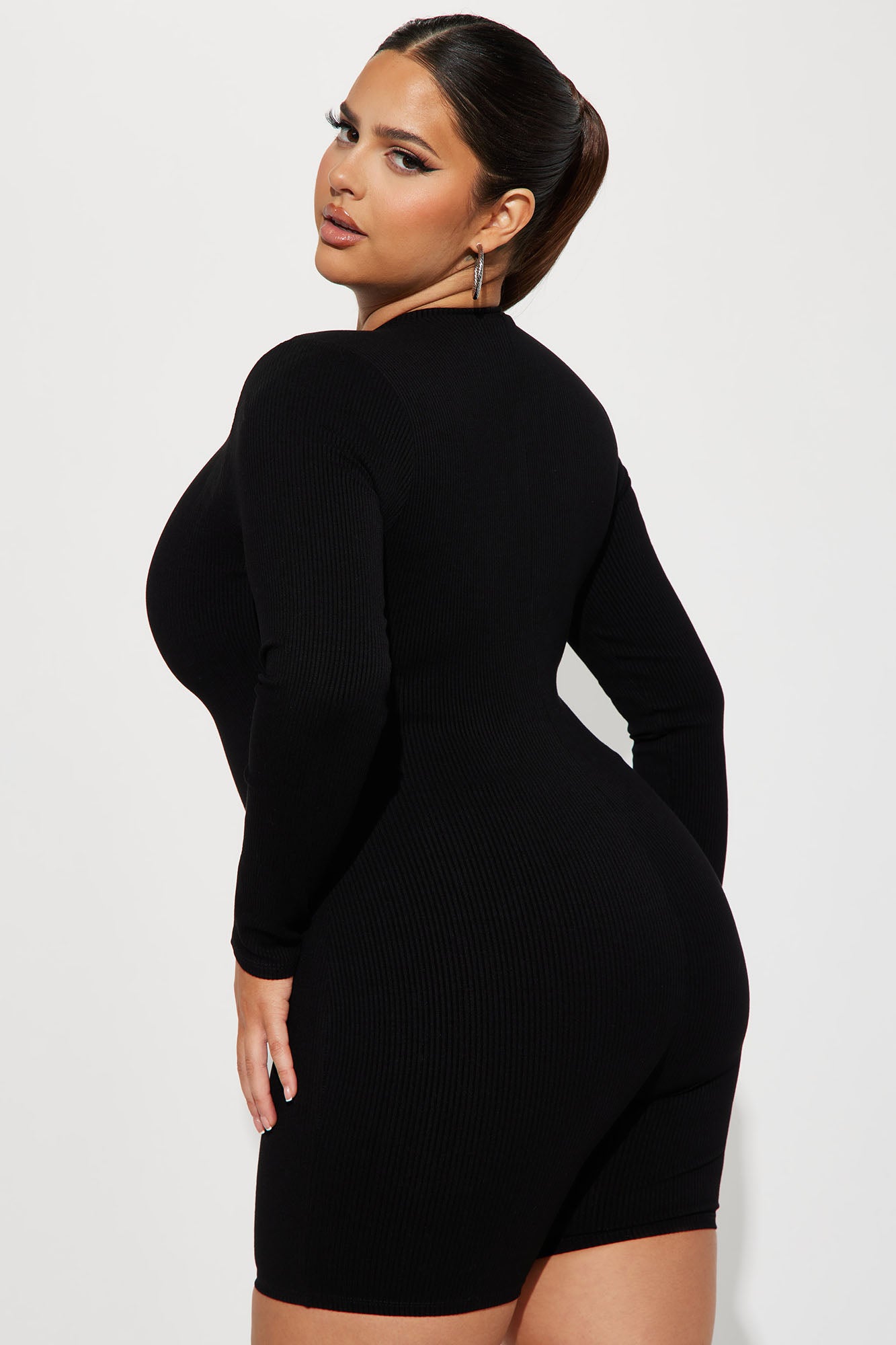 Sabrina Snatched Romper - Black - Image 7
