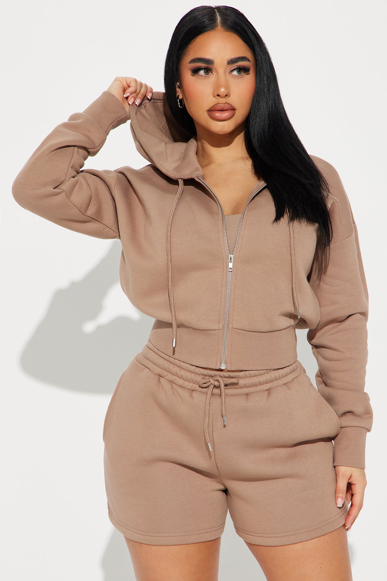 Brianna Sweatshirt Set - Mocha - Image 3
