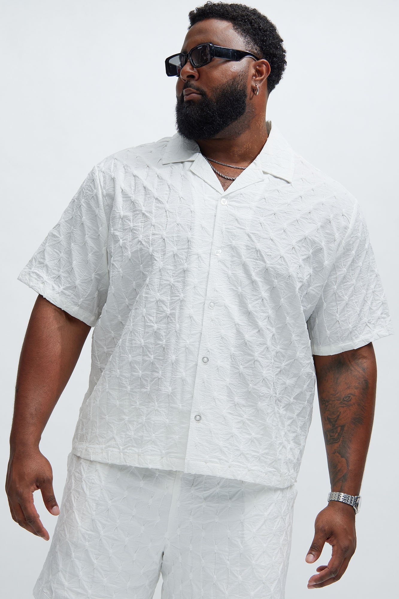 Atticus Textured Shirt - White - Image 5