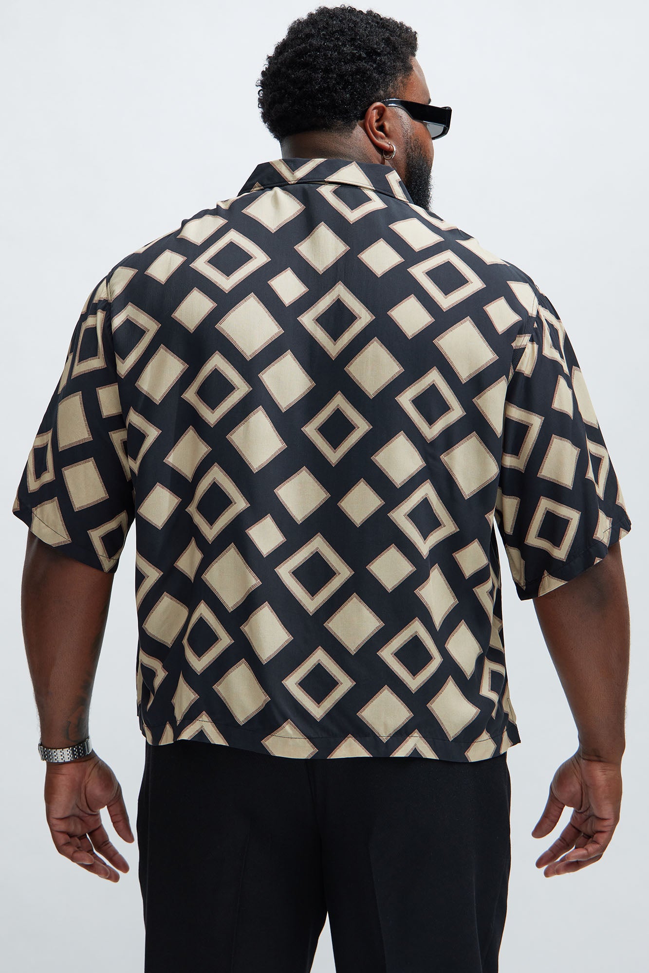 Geo Around Shirt - Black/Brown - Image 5