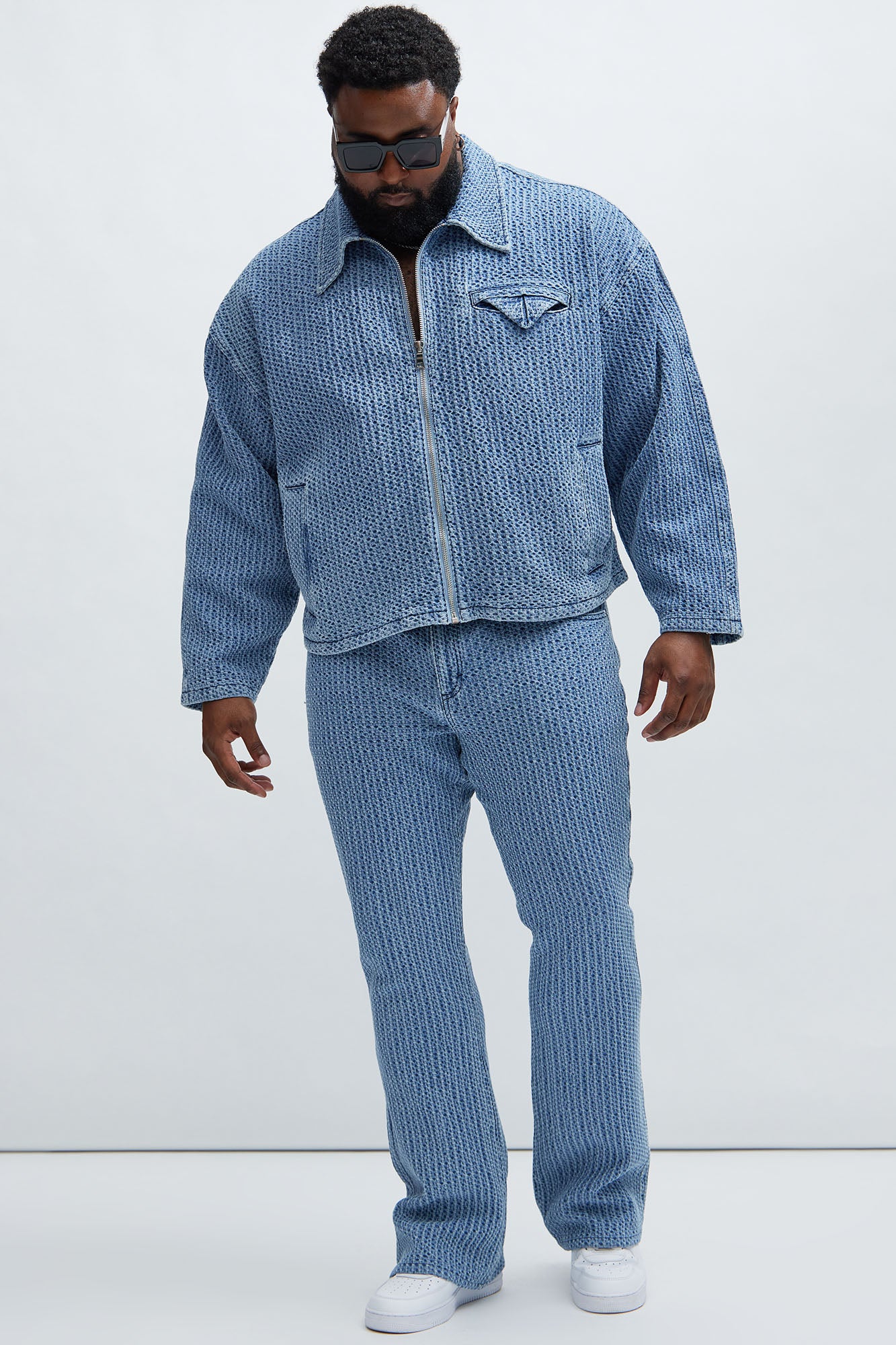 Warsaw Cropped Denim Work Trucker - Light Blue - Image 6