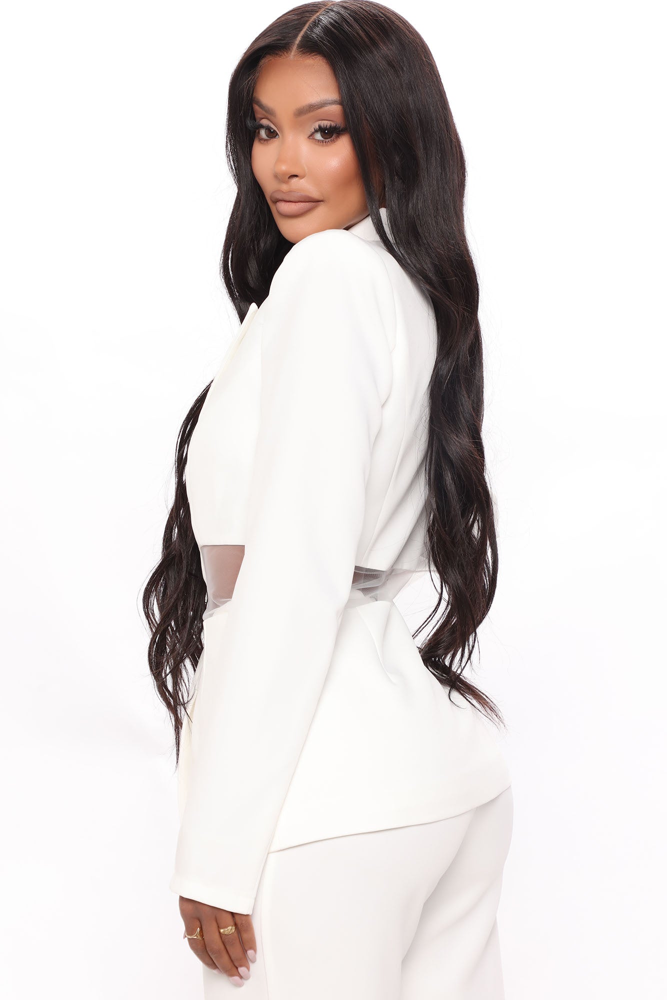 Big Plans Blazer Pant Set - White - Image 6