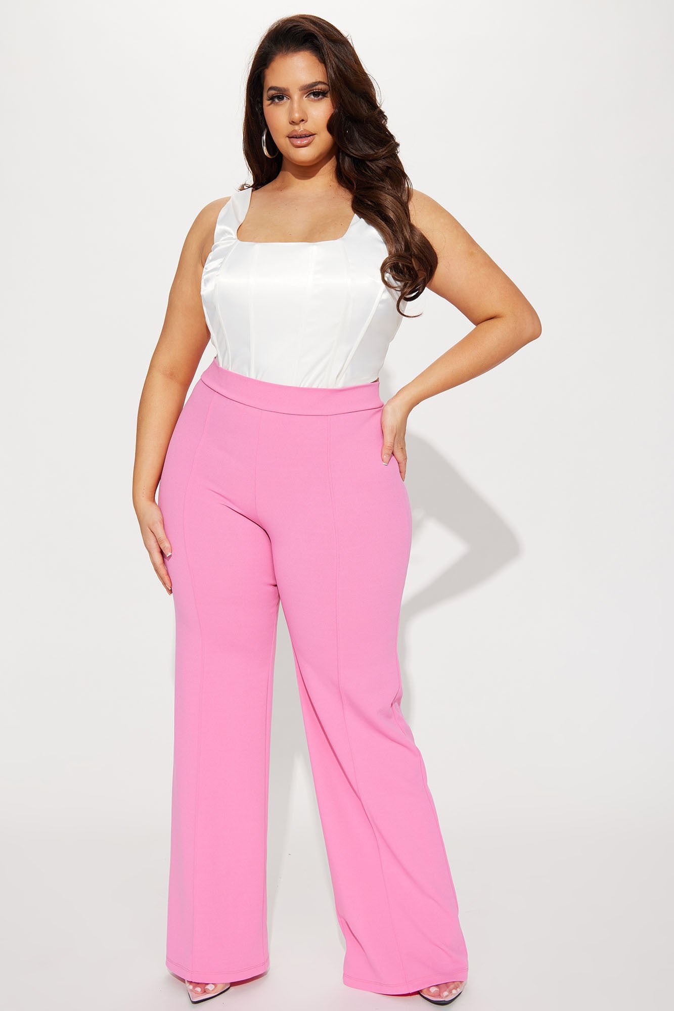 Victoria High Waisted Dress Pants - Pink - Image 4