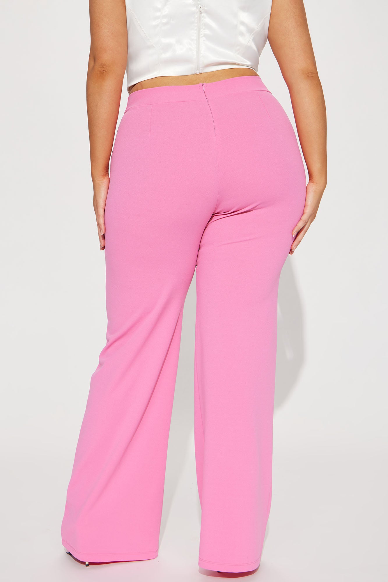Victoria High Waisted Dress Pants - Pink - Image 6