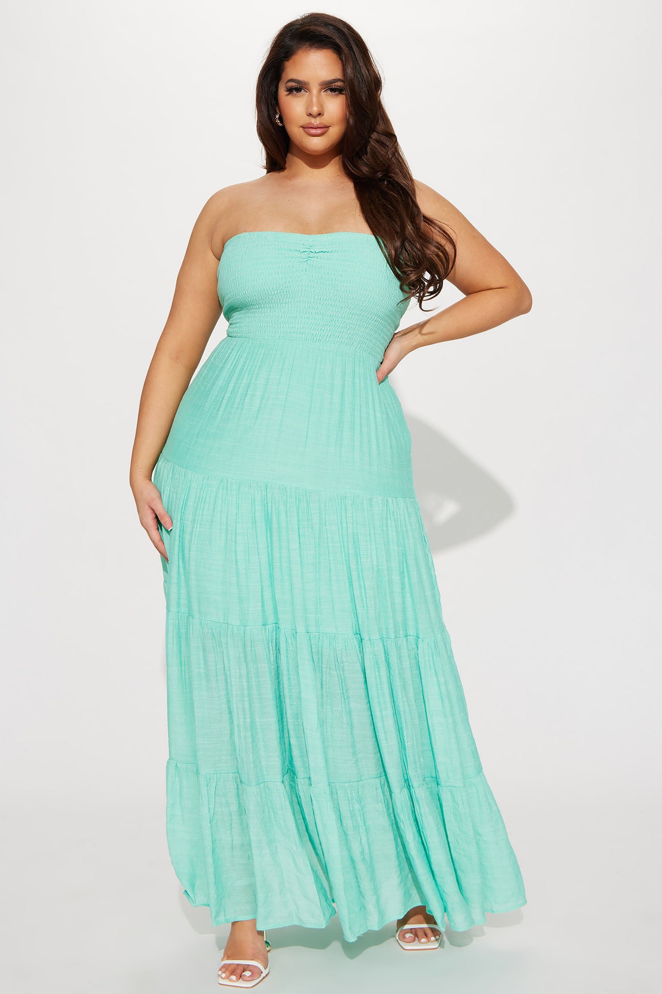 Almafi Coast Maxi Dress - Mint - Image 4
