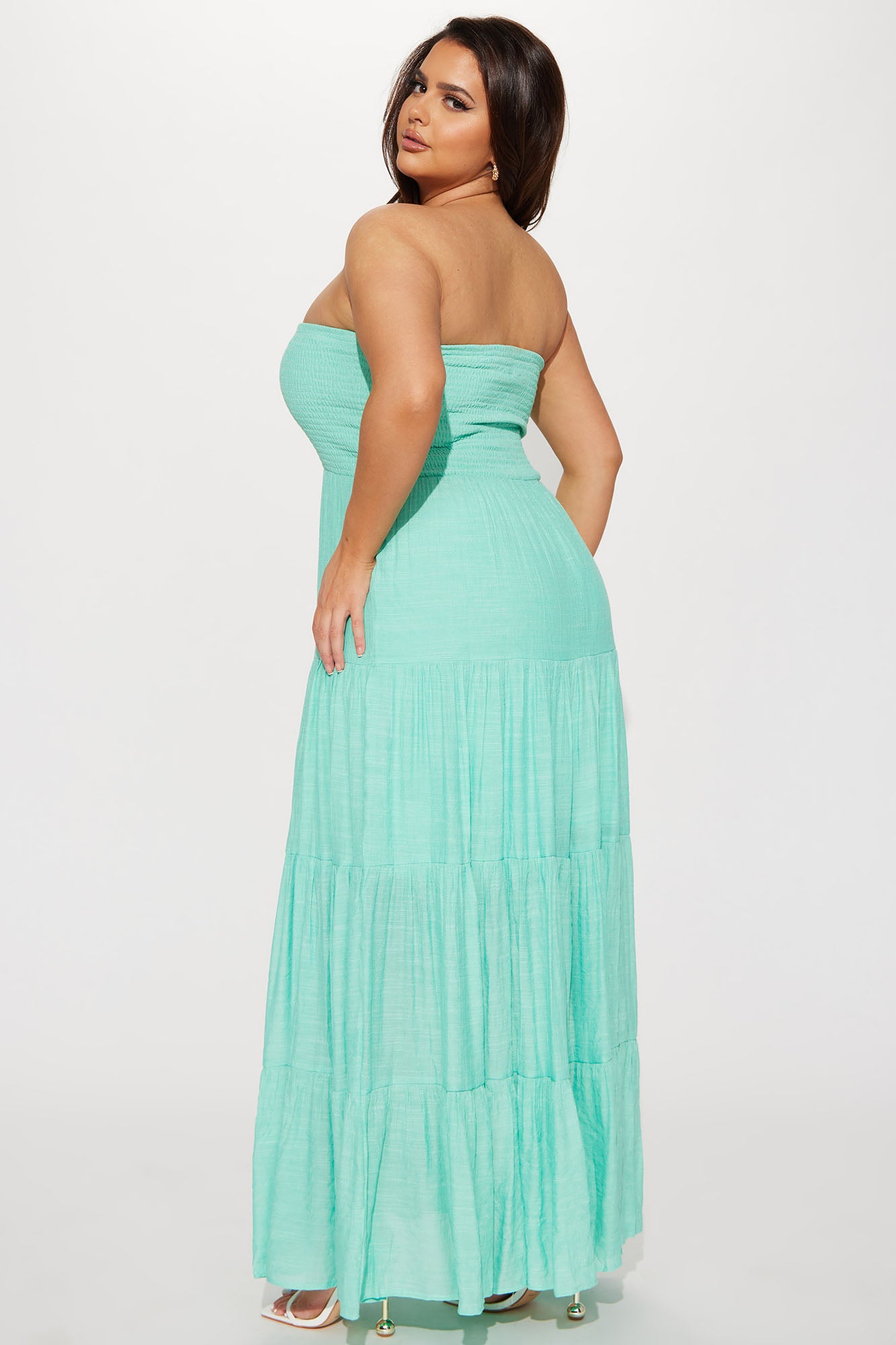 Almafi Coast Maxi Dress - Mint - Image 6