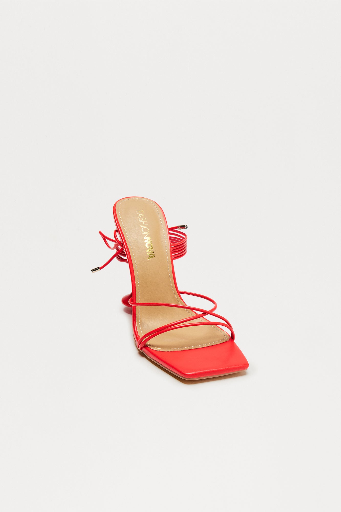 Levelle Wrap Up Heels - Red - Image 5