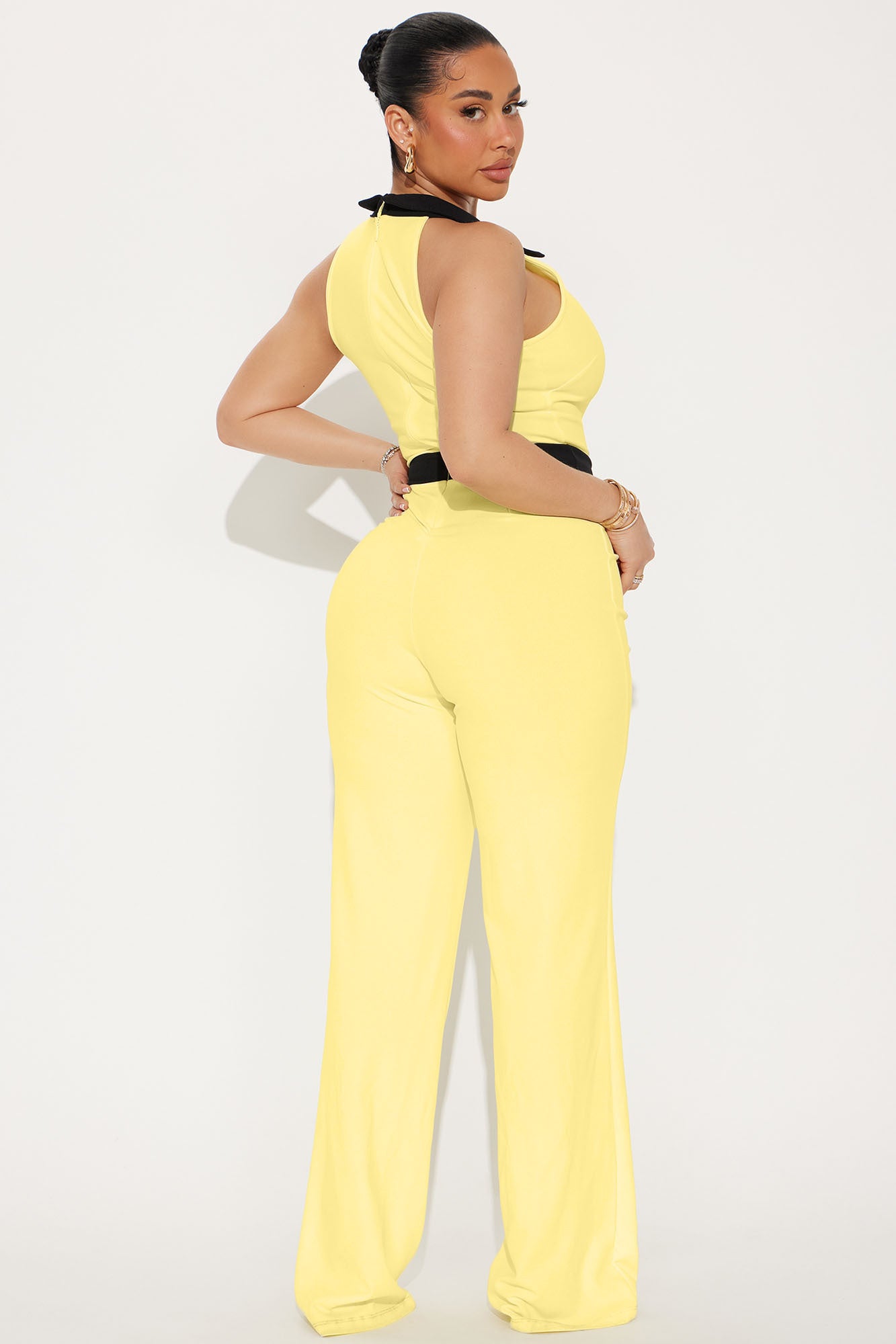 Bossing Out Jumpsuit - Yellow/combo - Image 3