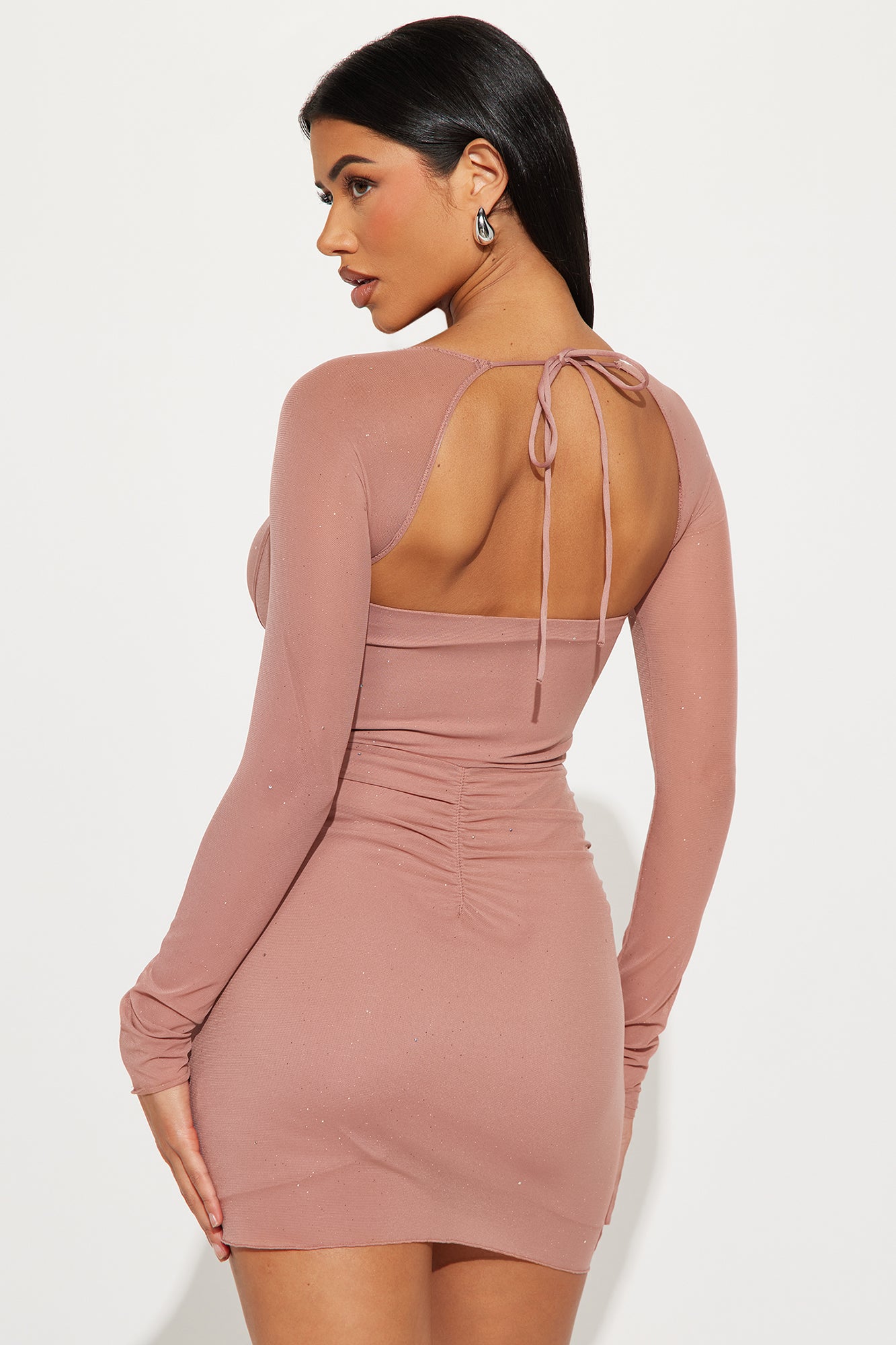 Princess Potential Mesh Mini Dress - Mauve - Image 3
