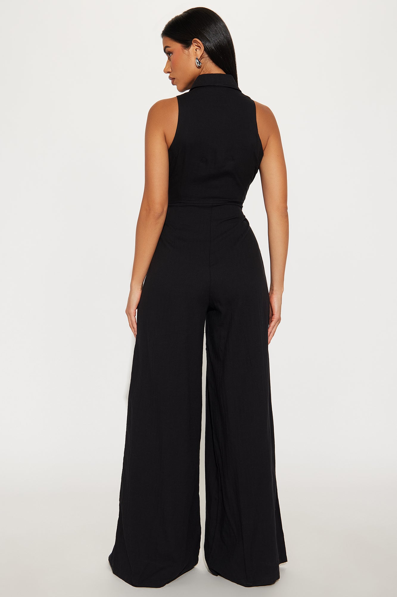 Lizzie Linen Jumpsuit - Black - Image 3