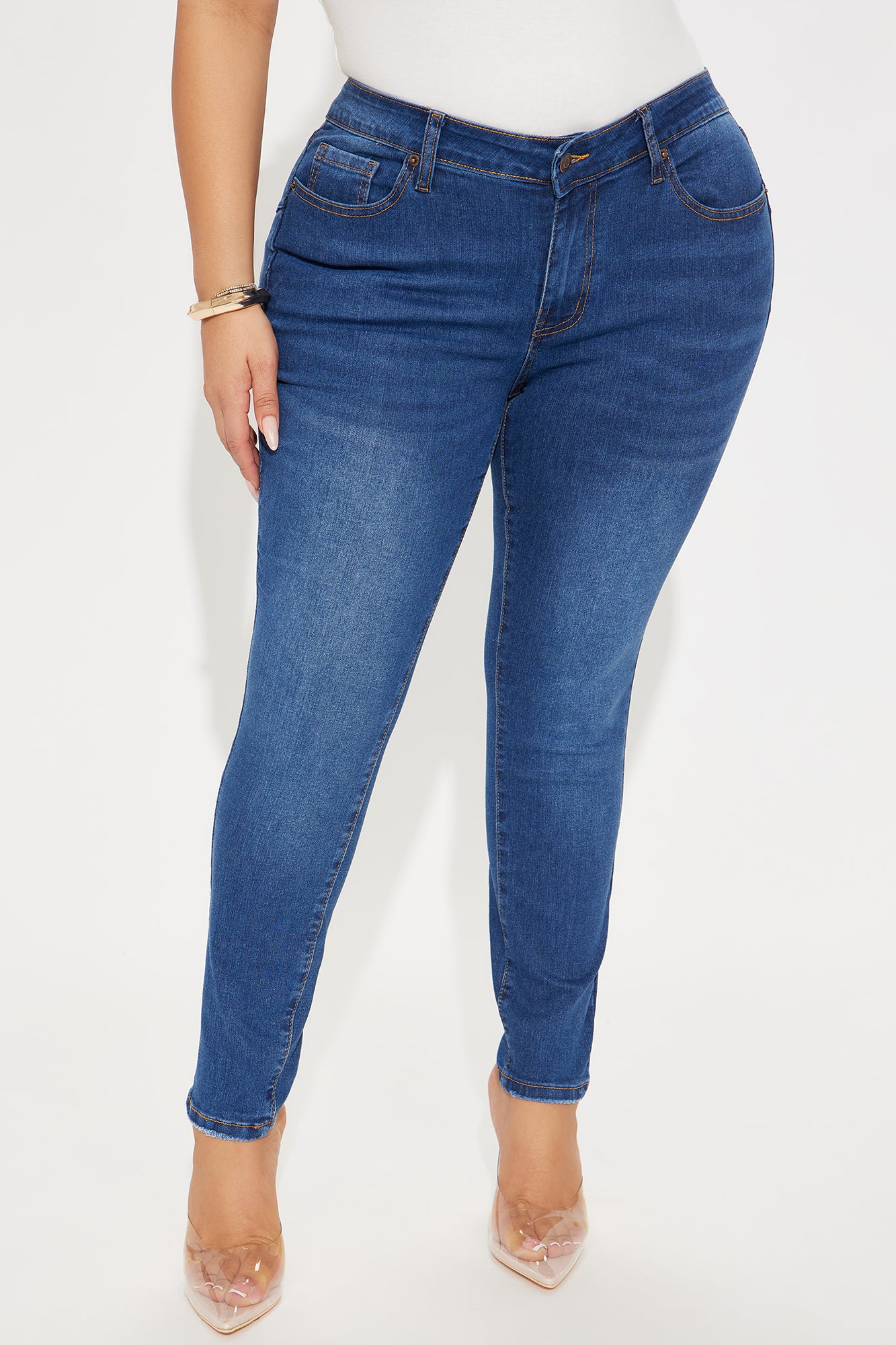 Yes To Heaven Stretch Skinny Jeans - Dark Wash - Image 6