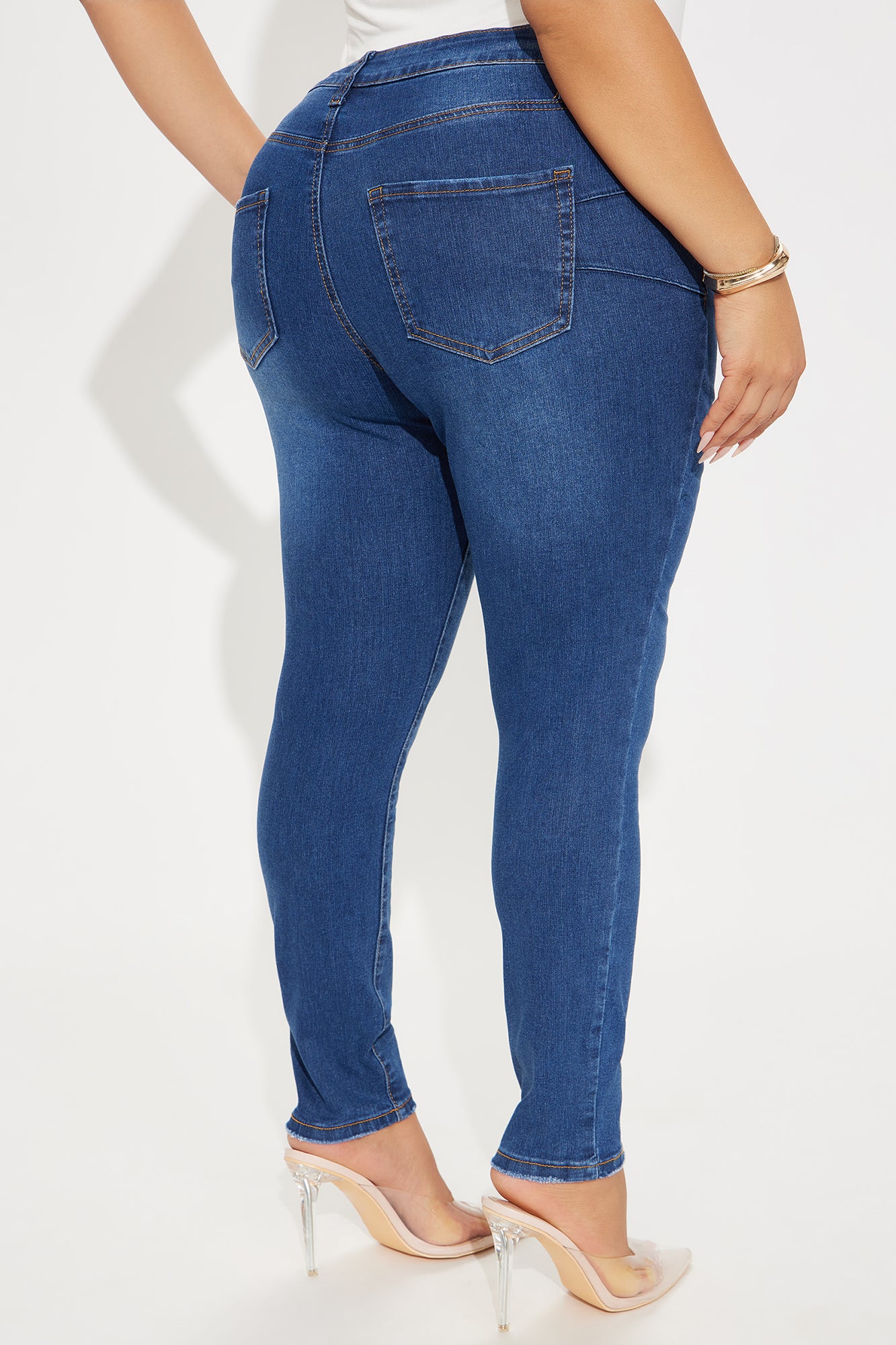 Yes To Heaven Stretch Skinny Jeans - Dark Wash - Image 8